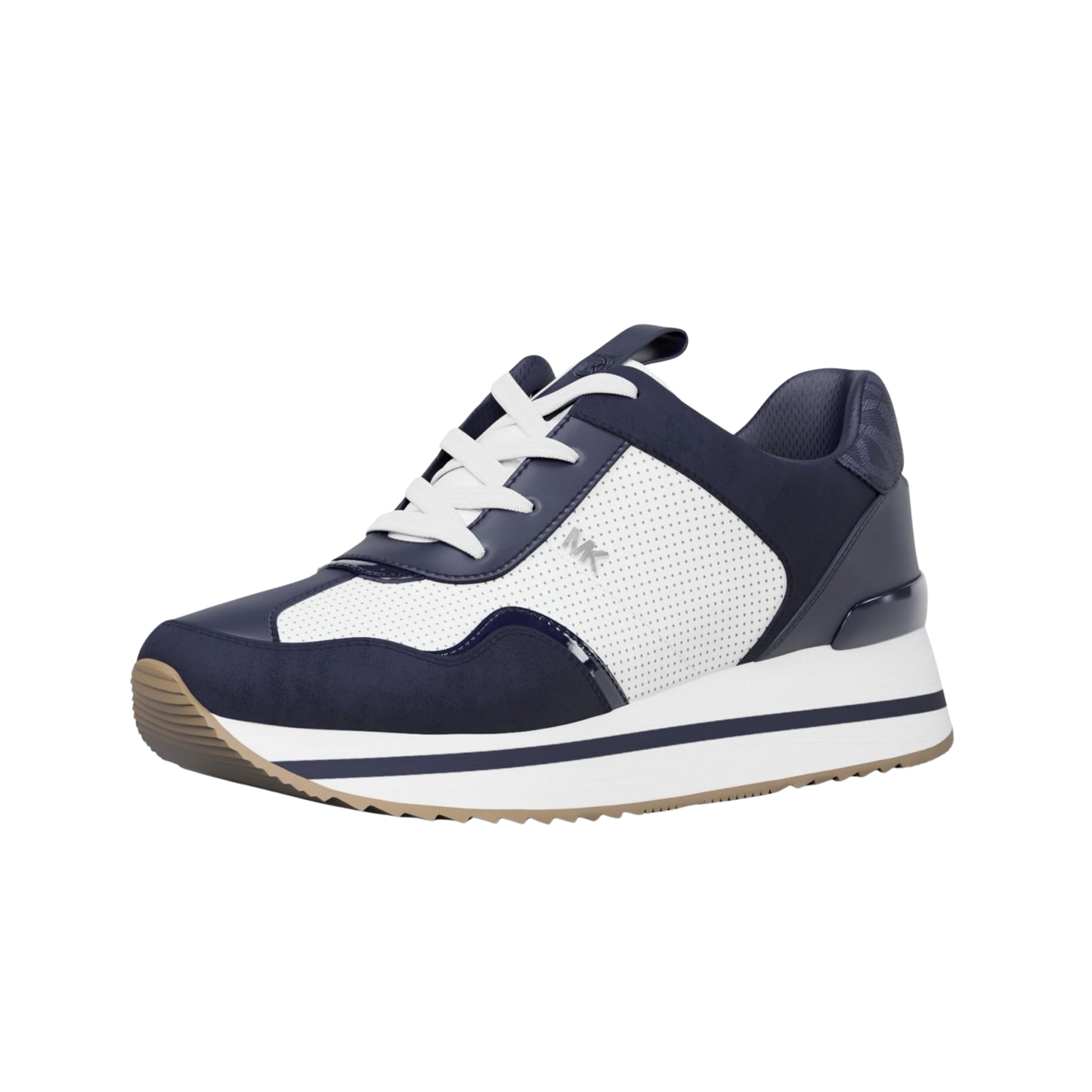 Michael Kors Women Raina Color Block W Signature Trainer Sneakers - Dress Blues
