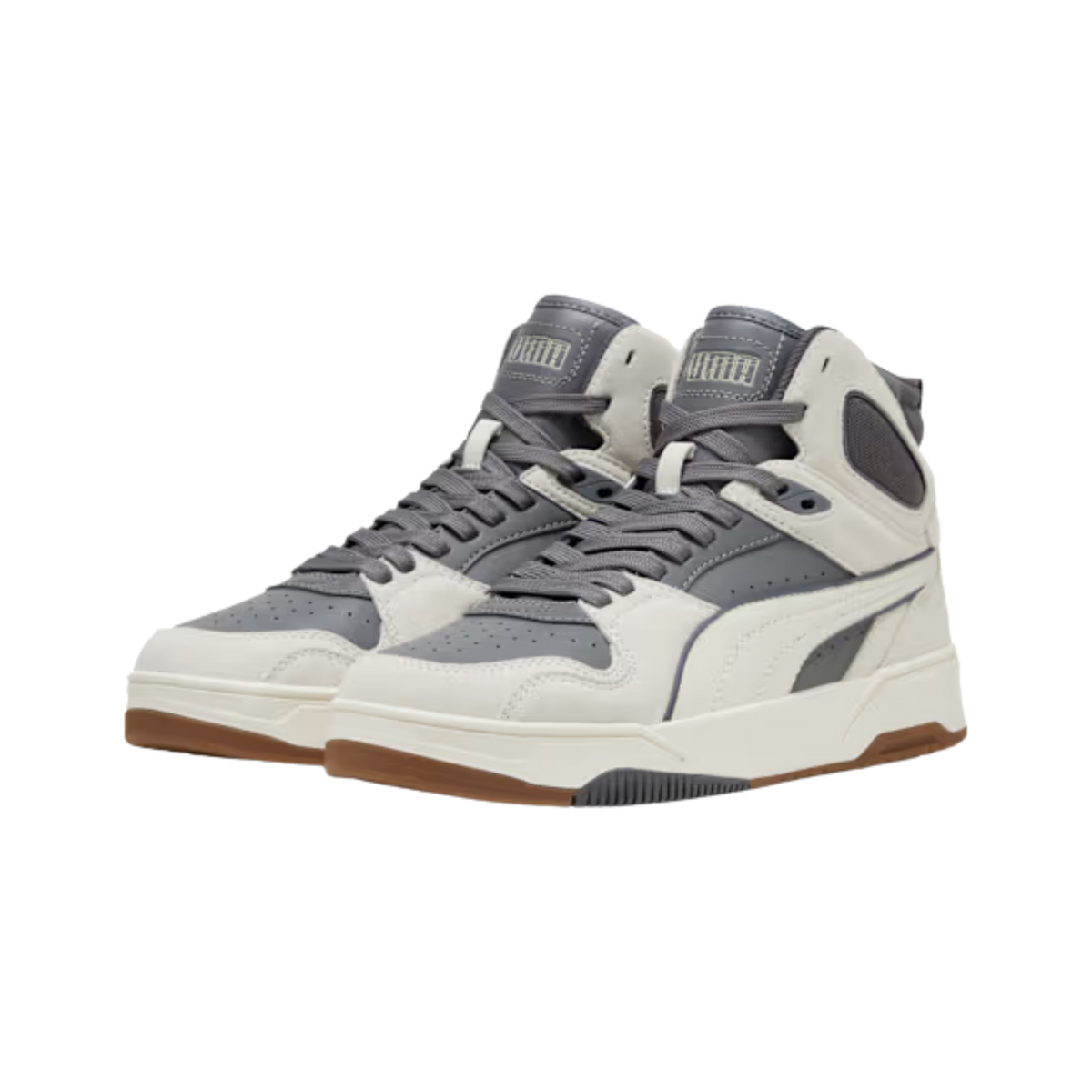 Puma Men Rebound Break Mid Sneakers - Cool Dark Gray Vapor Gray Gum