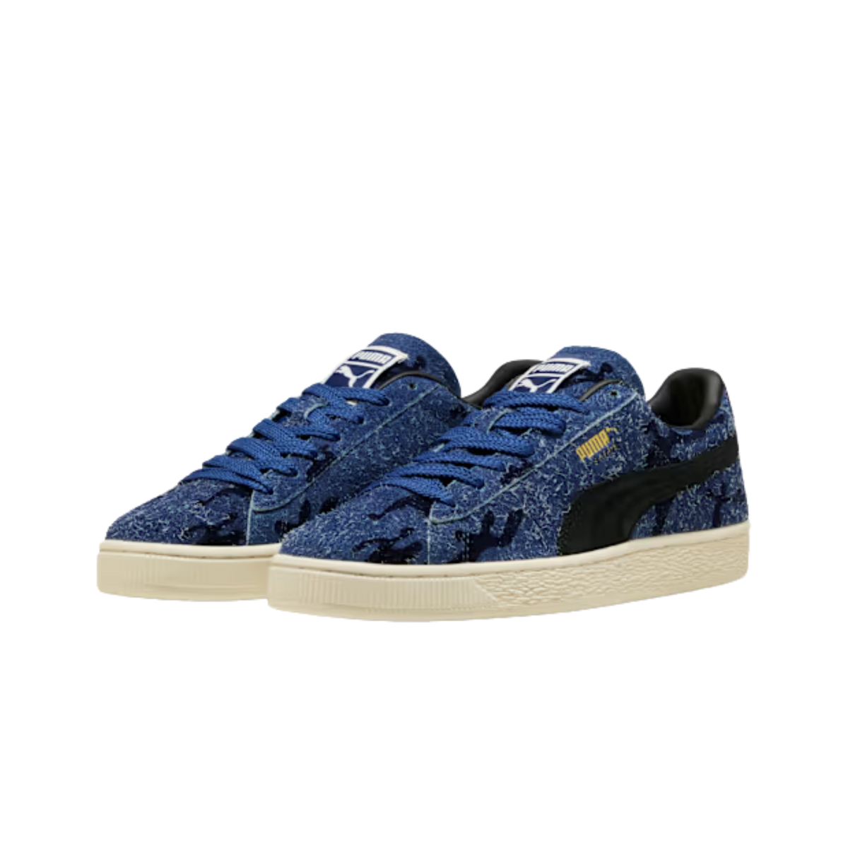 Puma Men Suede Flock Sneakers - Blue Jewel Club Navy