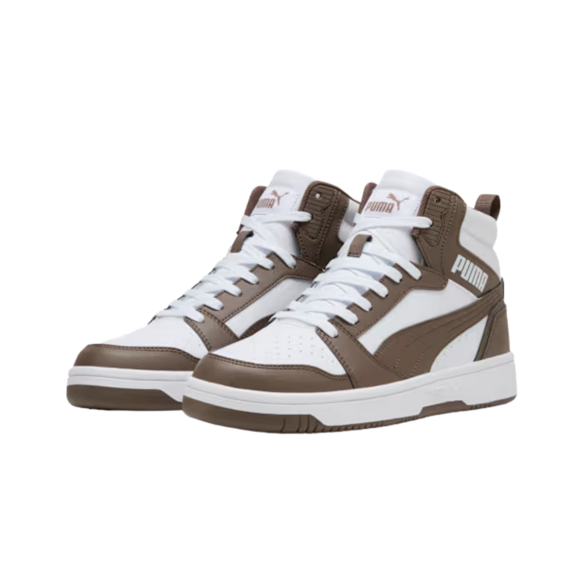 Puma Men Rebound V6 Sneakers - White Flat Bronze