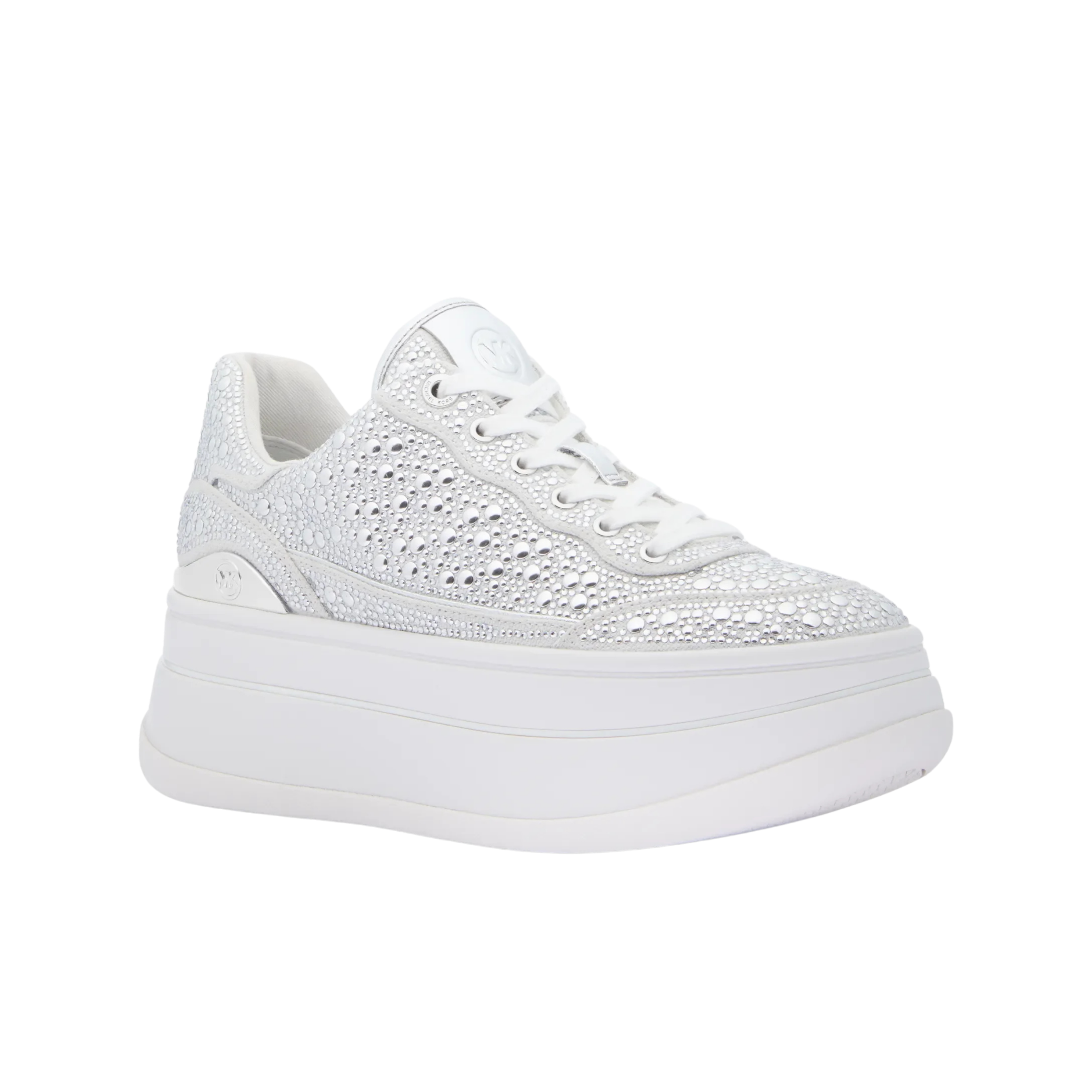 Michael Kors Women Hayes Studded Linen Blend Platform Sneaker - Light Slate
