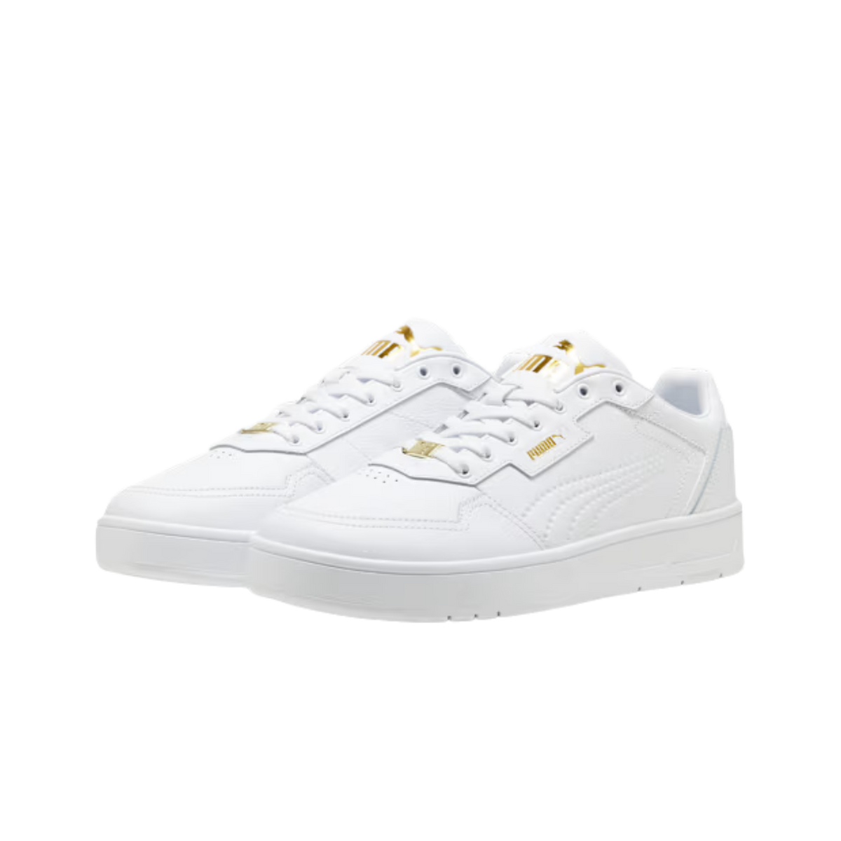 Puma Men Court Classic Lux Sneakers - White Gold