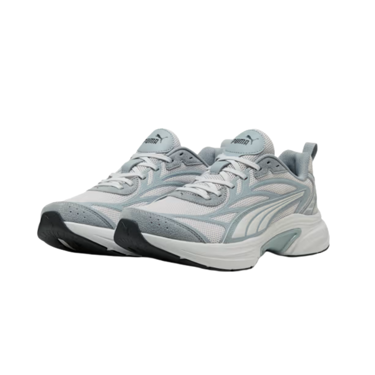 Puma Men Softride Escalate Sneakers - Feather Gray Cool Mid Gray Black