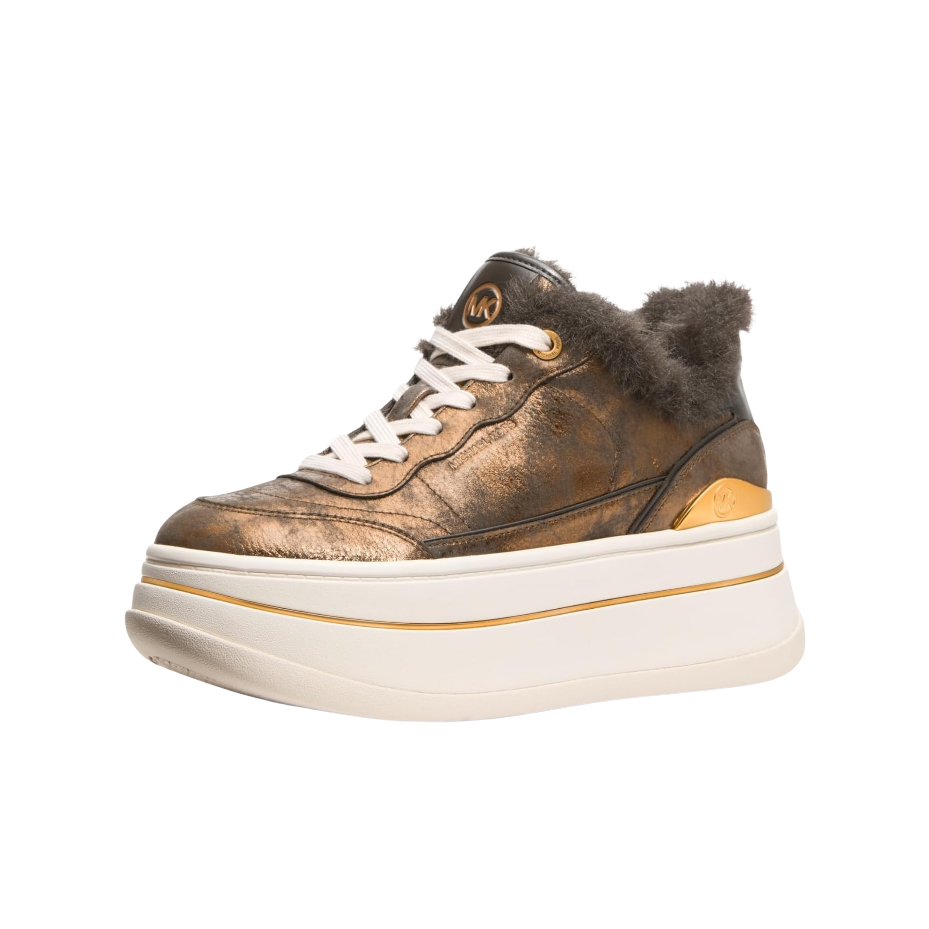 Michael Kors Women Hayes Lace Up Platform Sneaker - Bronze