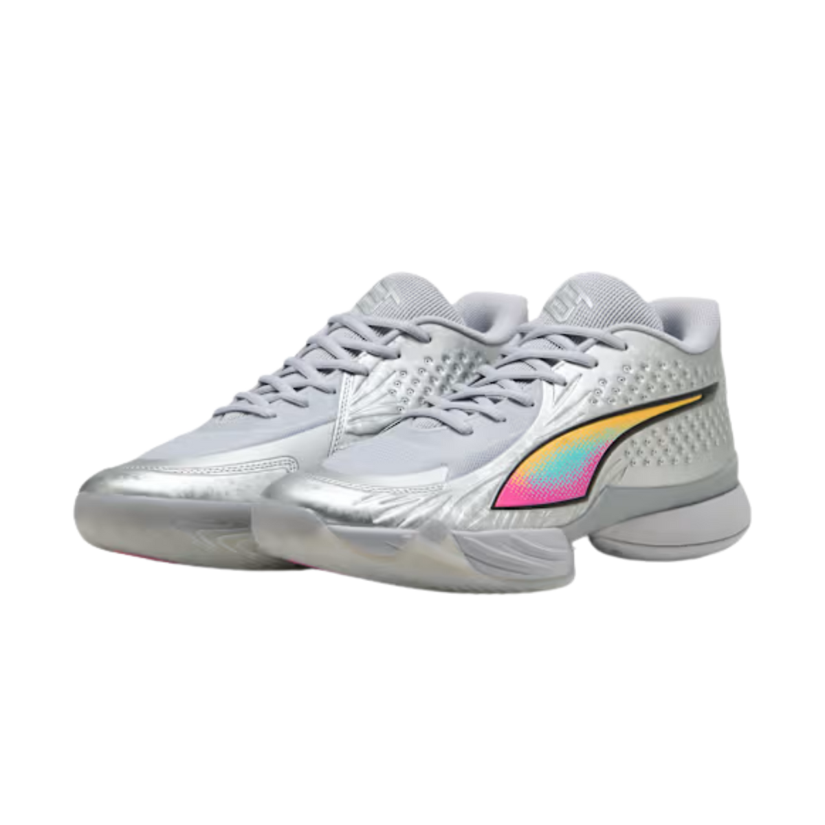 Puma Women Stewie 5 Luminous Basketball Shoes - Silver Poison Pink