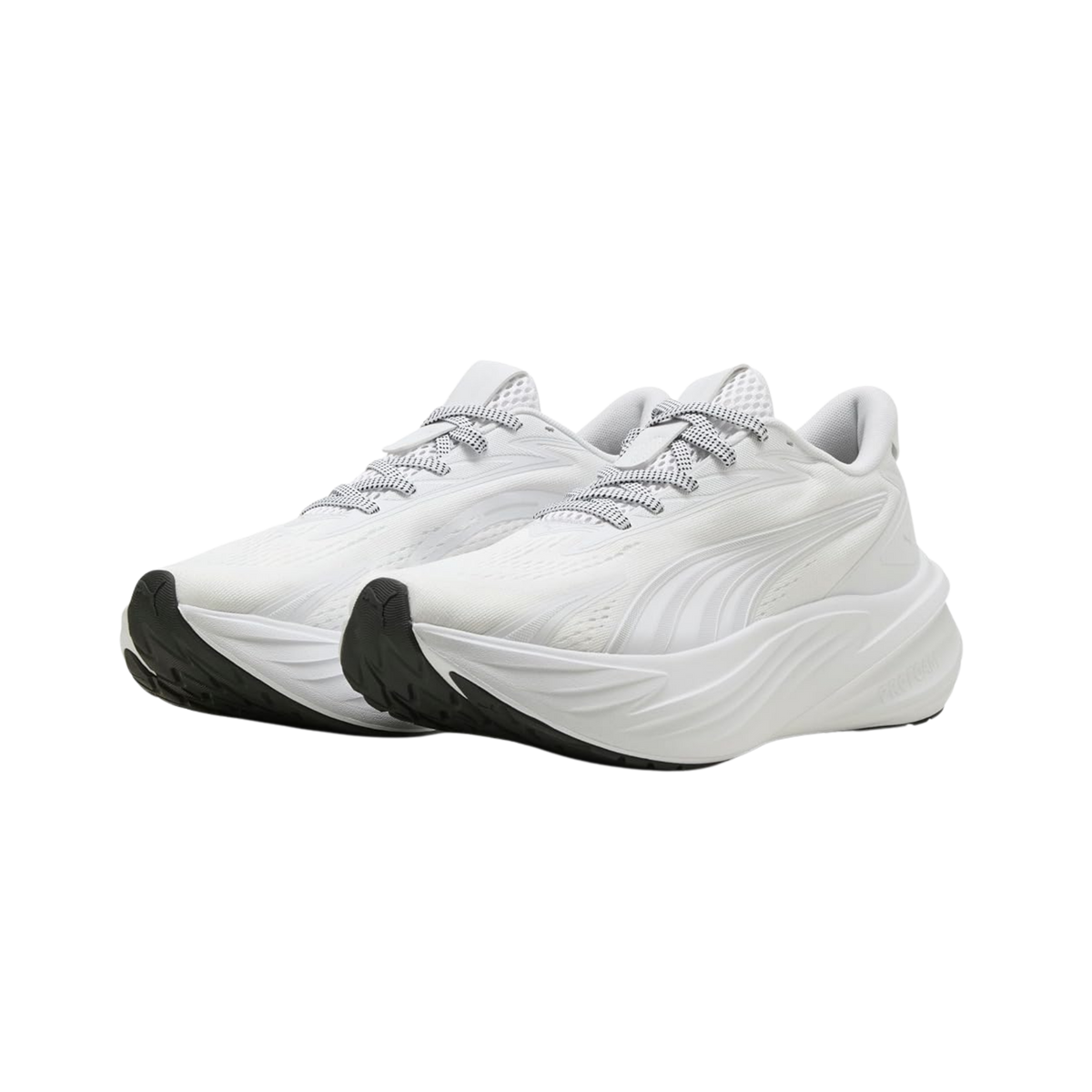 Puma Women Maxima Pro Running Shoes - White Feather Gray Black