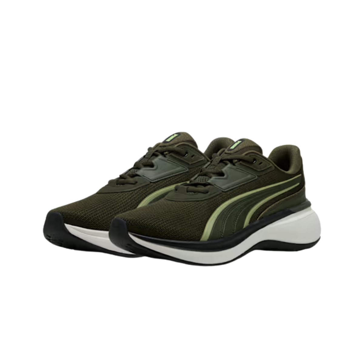 Puma Men Softride Exo Sneakers - Dark Olive Lux Army Black