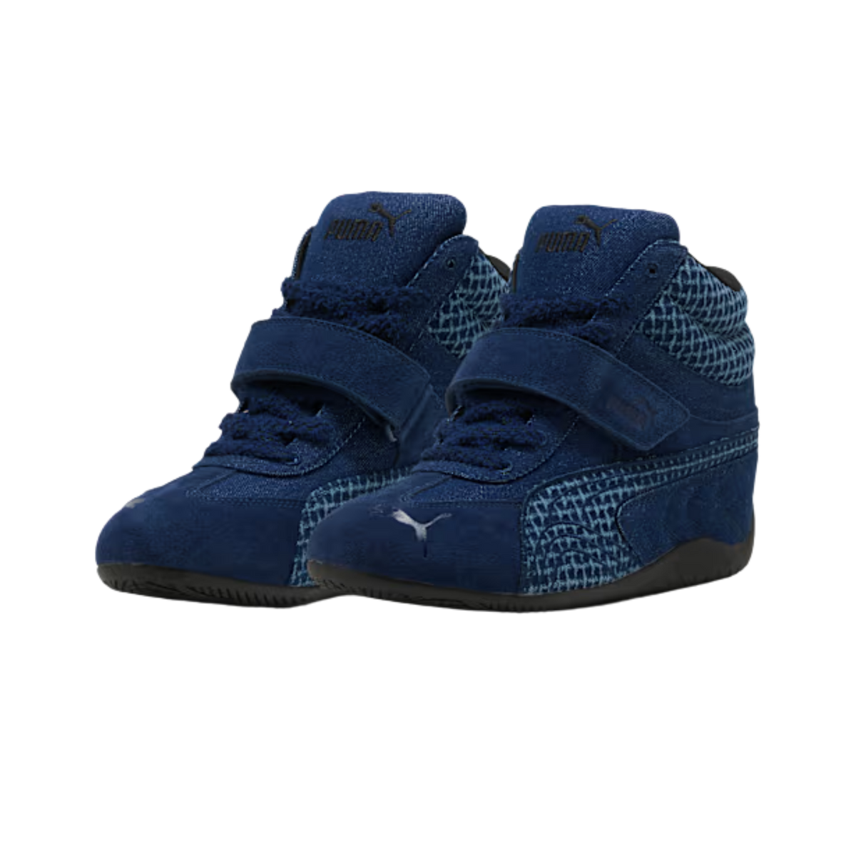 Puma Women Speedcat Wedge Sneakers - Black Snow Mountain Blue