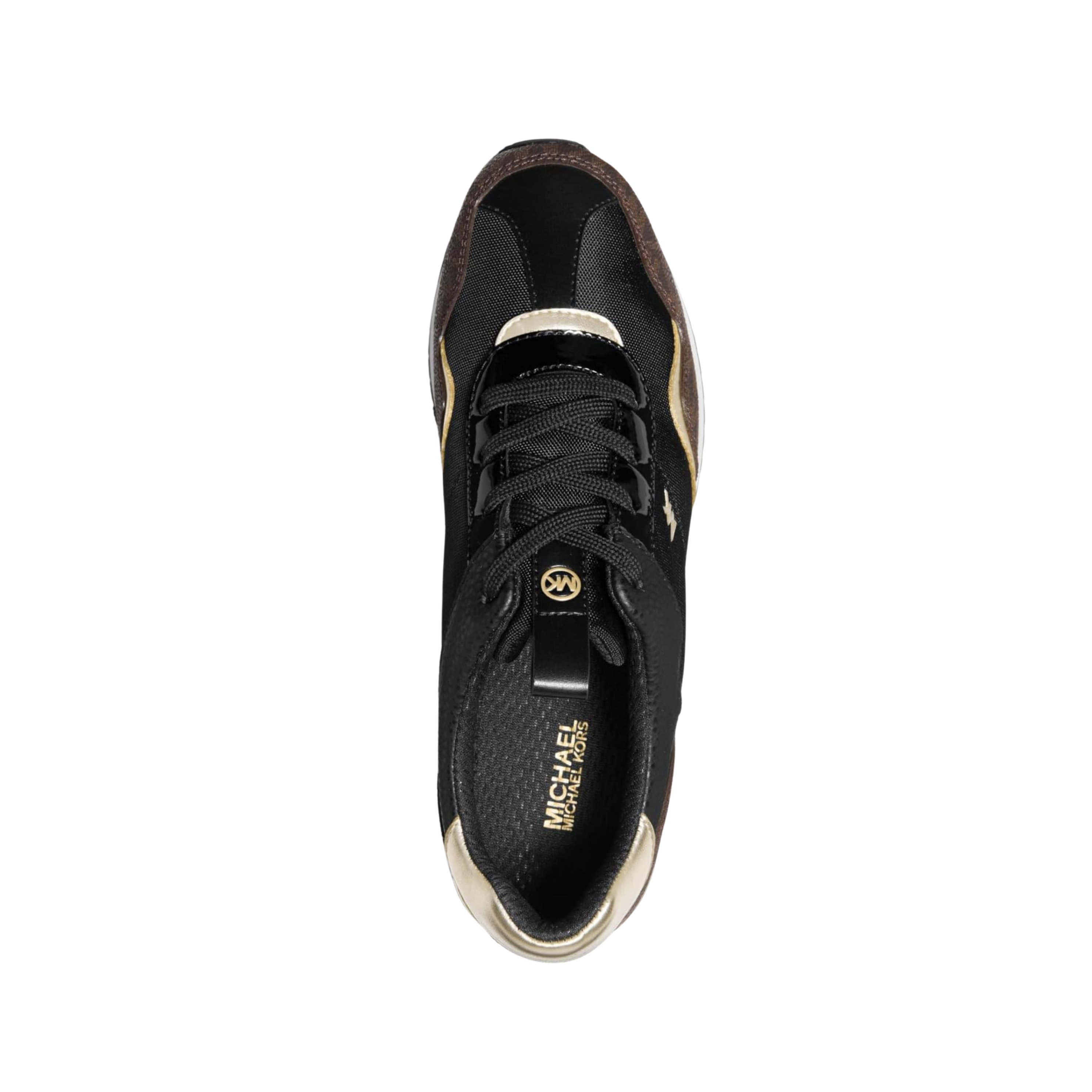 Michael Kors Women Raina Color Block Mesh And Signature Logo Trainer - Black Brown