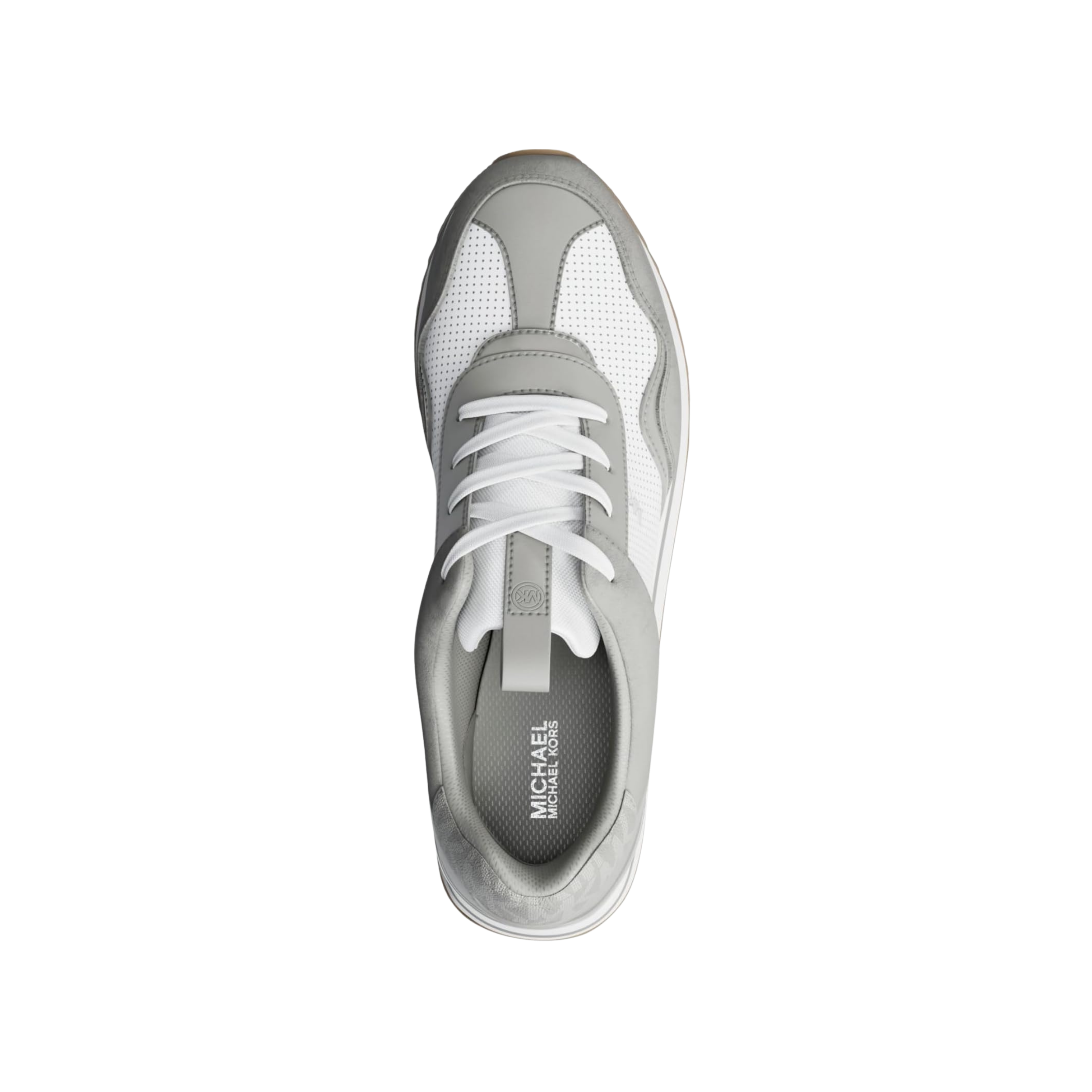 Michael Kors Women Raina Color Block W Signature Trainer Sneakers - Quarry Grey