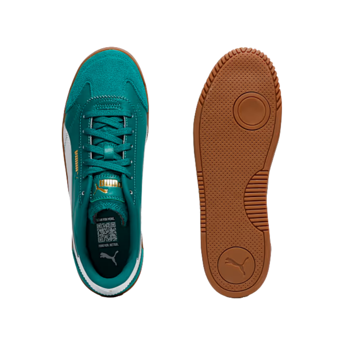 Puma Men Club 5v5 Lux Sneakers - Wild Green White Gold