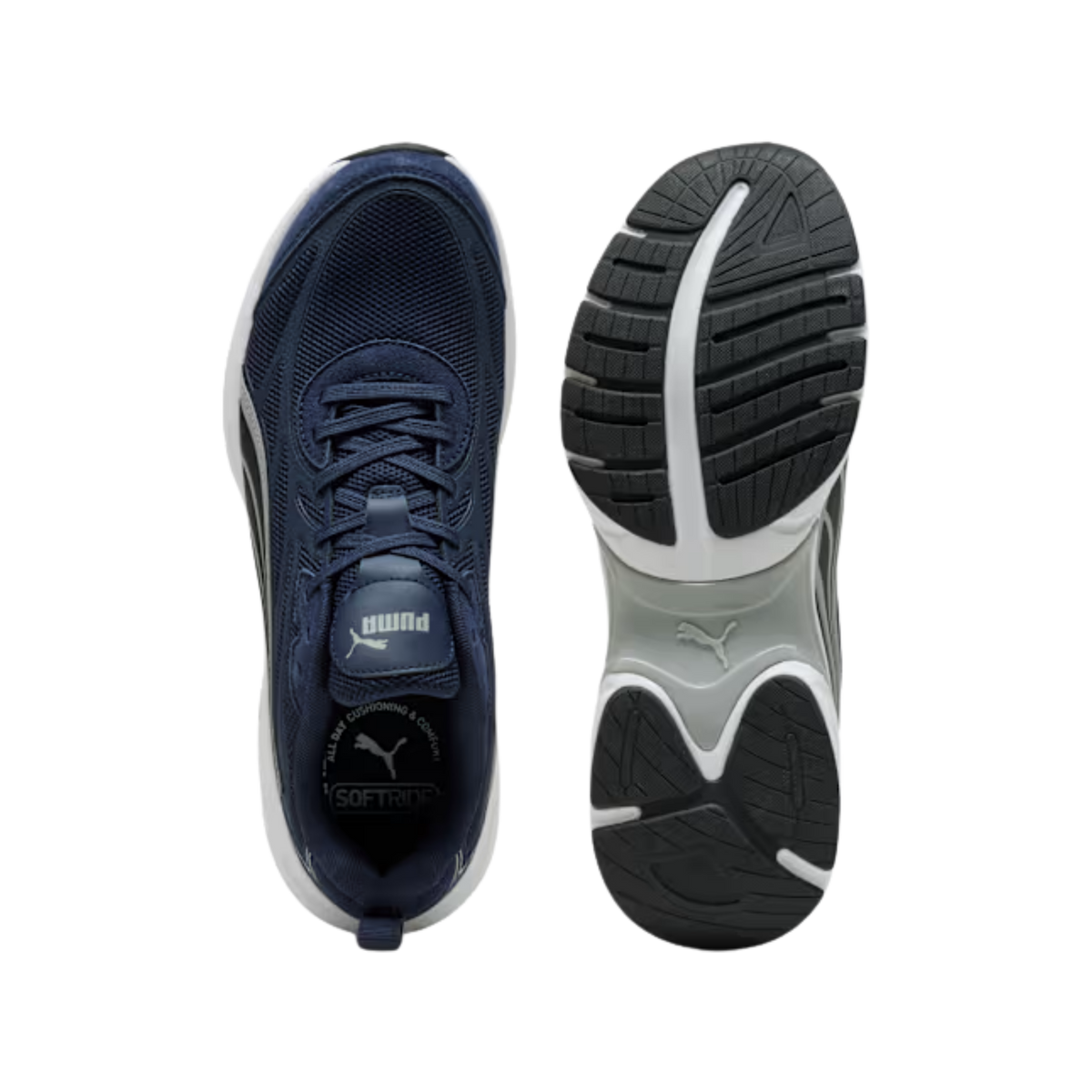 Puma Men Softride Escalate Sneakers - Navy Gray Echo White Black