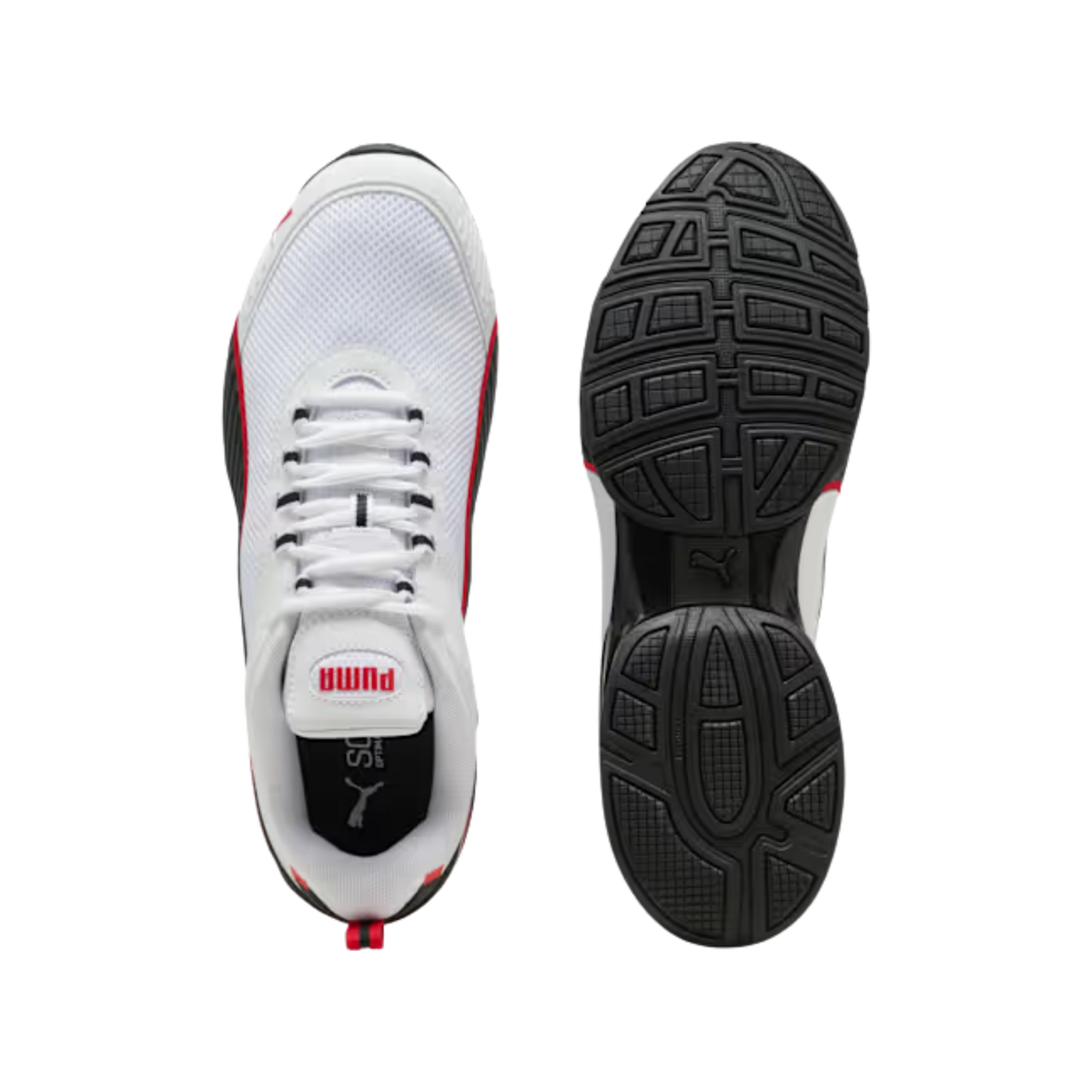 Puma Men Magnetic Shoes - White Black For All Time Red