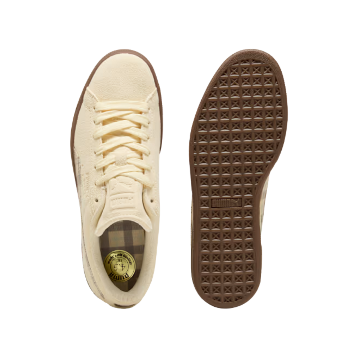 Puma Men Suede Patch Sneakers - Buttercream
