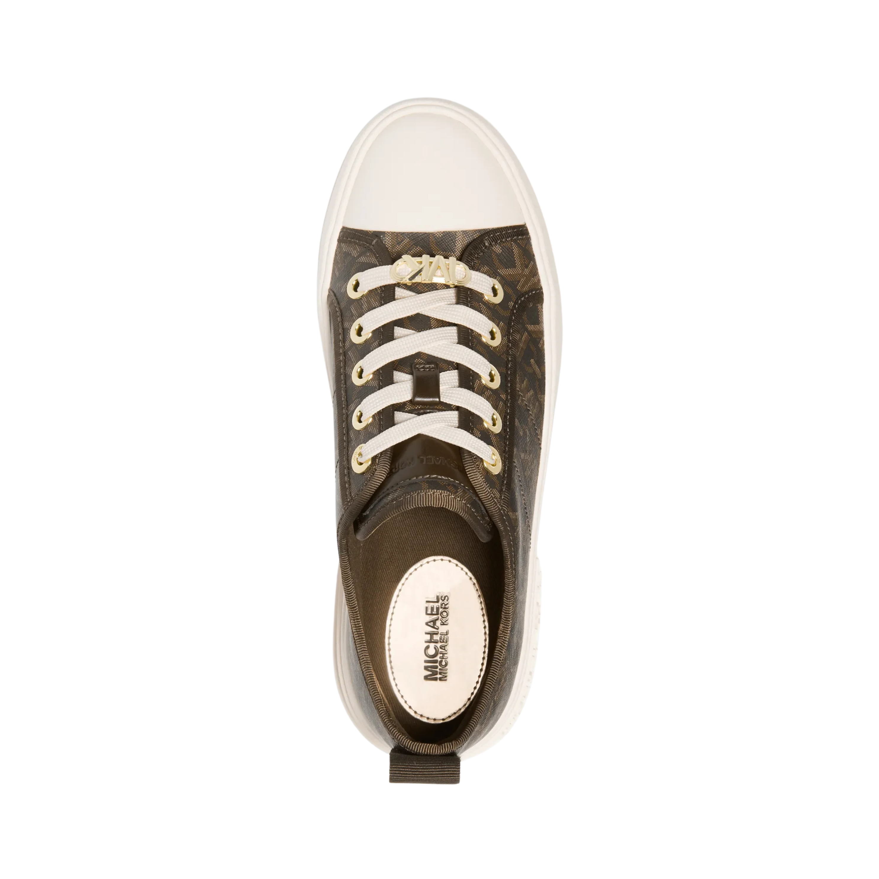 Michael Kors Women Evy Empire Signature Logo Sneaker - Brown