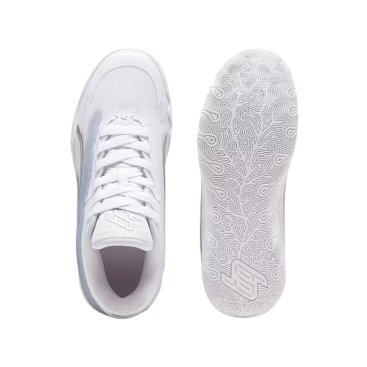 Puma Women Stewie 3 Team Basketball Shoes - White Silver