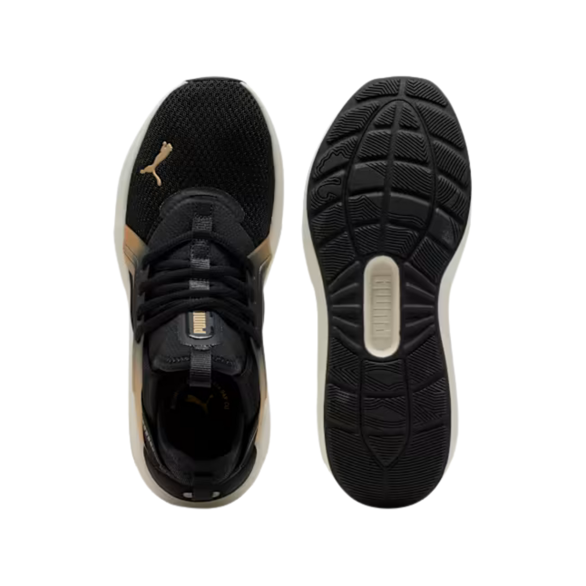 Puma Women Softride Enzo 5 Metallic - Black Warm White Gold