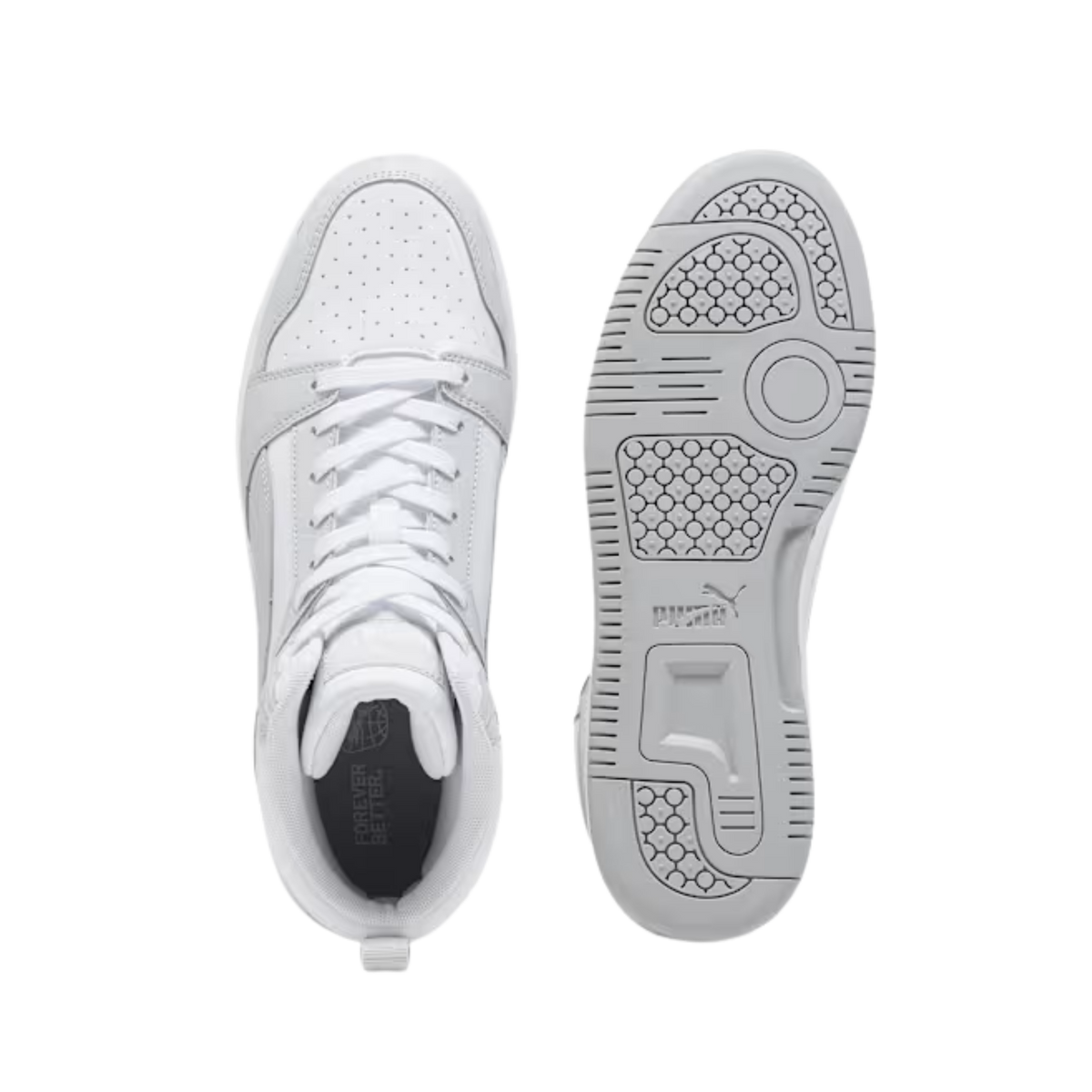 Puma Men Rebound V6 Sneakers - White Ash Gray
