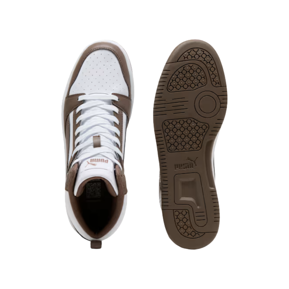 Puma Men Rebound V6 Sneakers - White Flat Bronze