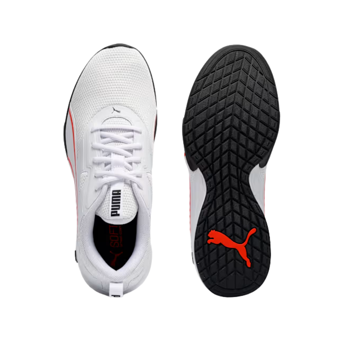 Puma Men Neutron Shoes - White Fierce Red