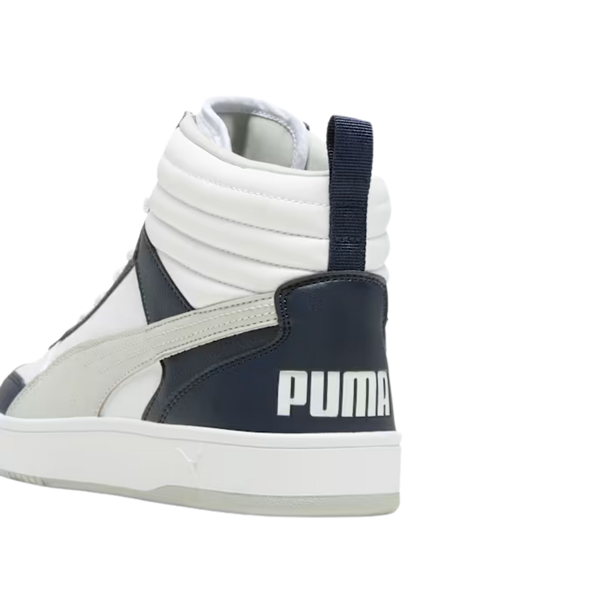 Puma Men Dribble Mid Top Sneakers - White Ash Gray Navy