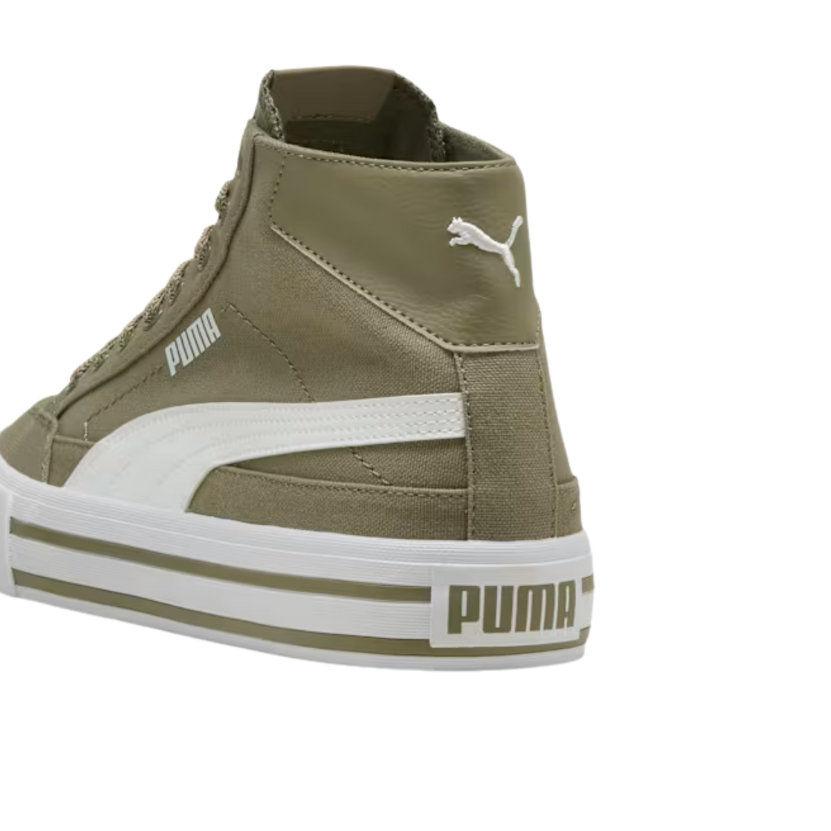 Puma Men Court Classic Vulcanized Formstrip Sneakers - Velvet Moss White
