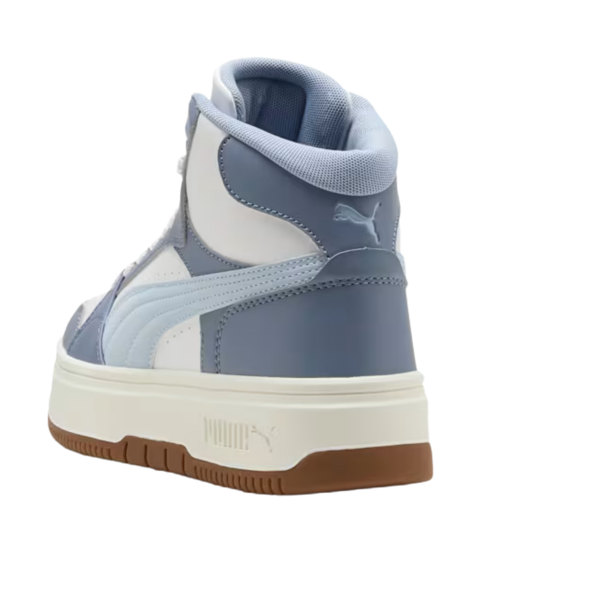 Puma Women Rebound Femme Mid Top Sneakers - Gray Sky Snow Mountain Blue White