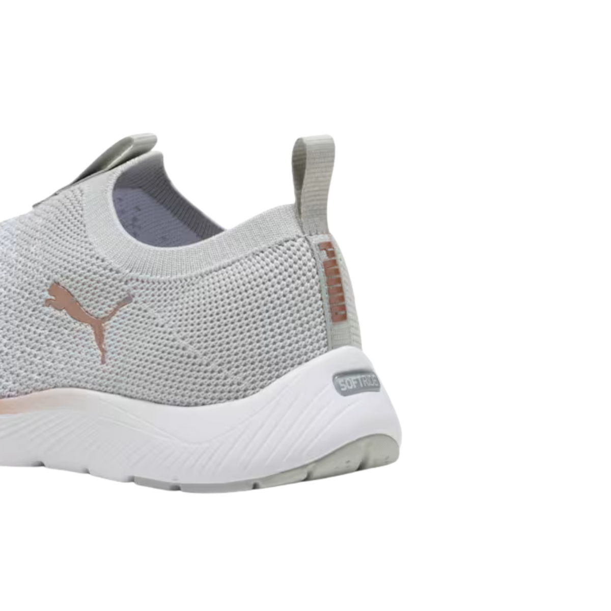 Puma Women Softride Remi Slip On Knit - Ash Gray White Rose Gold