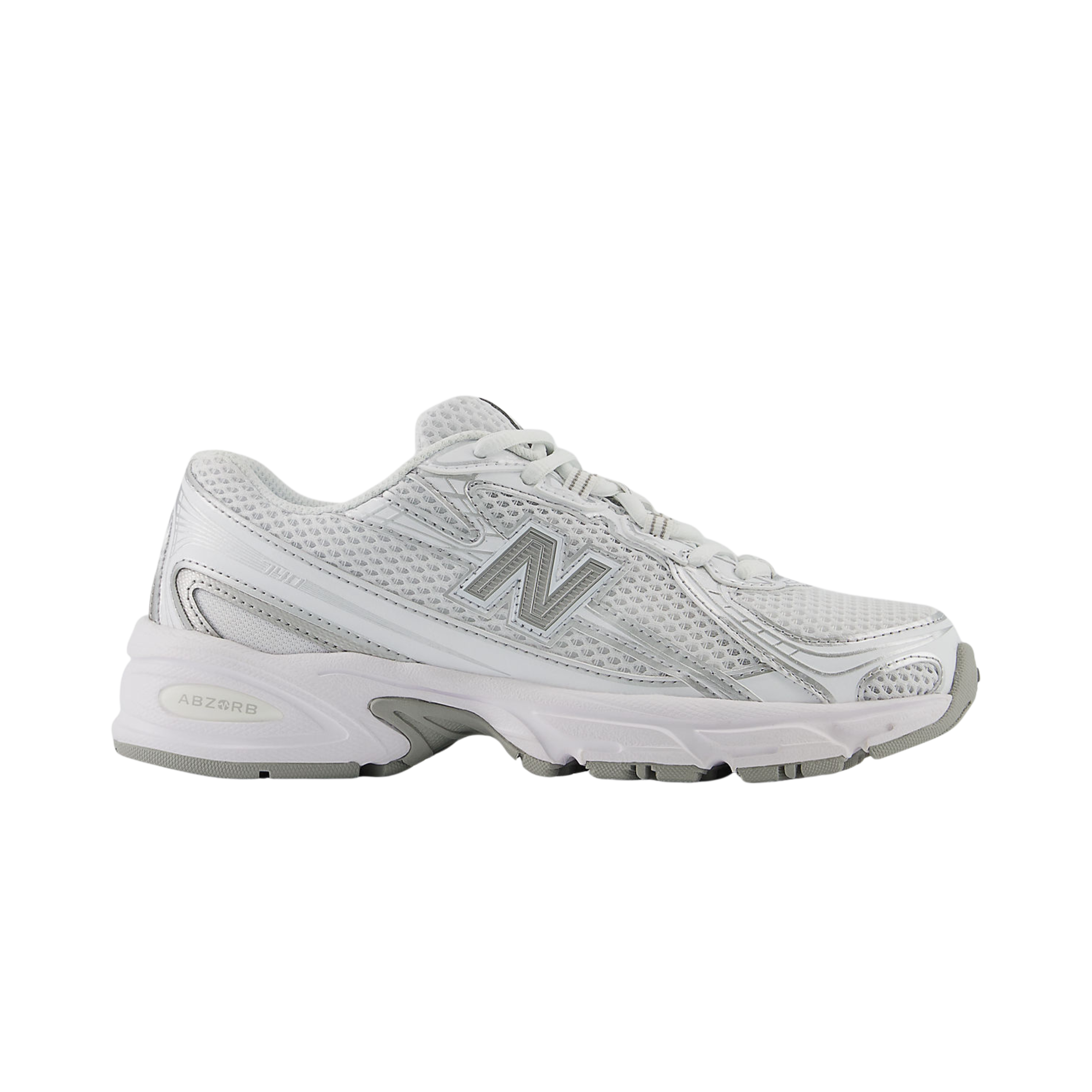New Balance Big Kids 740 - White Silver Metallic