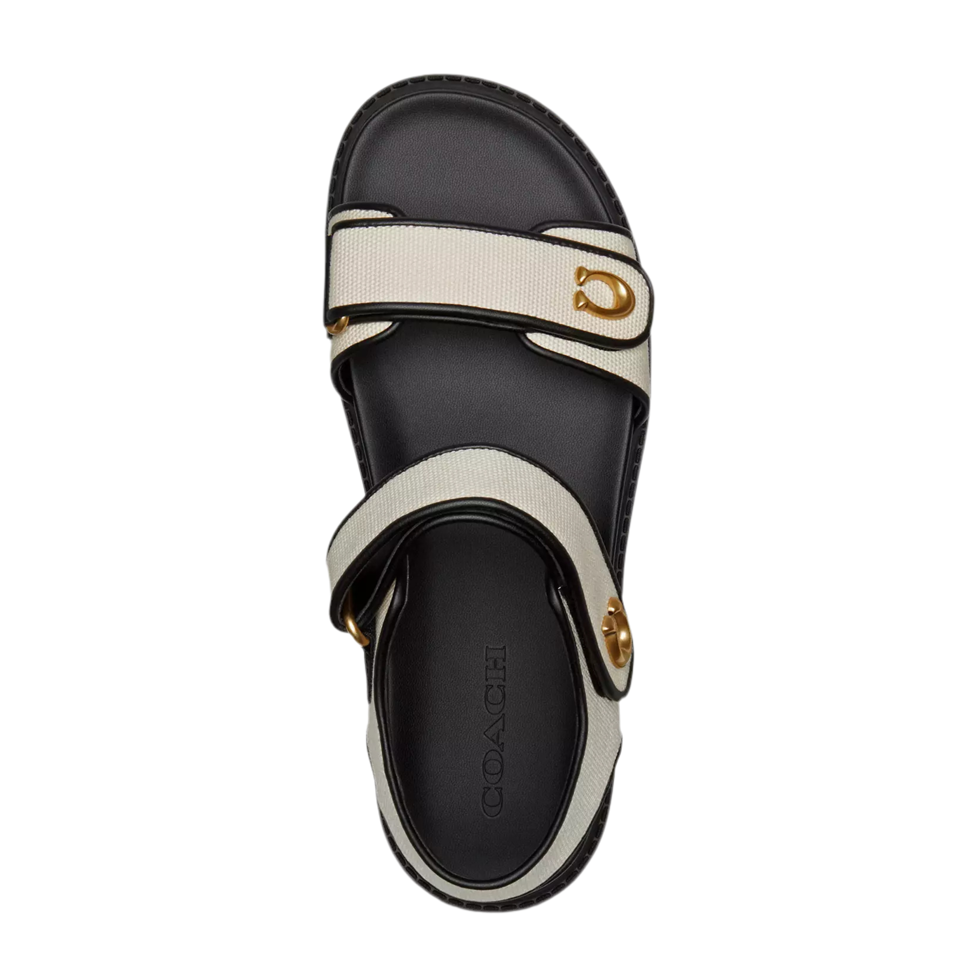 COACH Women's Brynn Sandal - Chalk Black