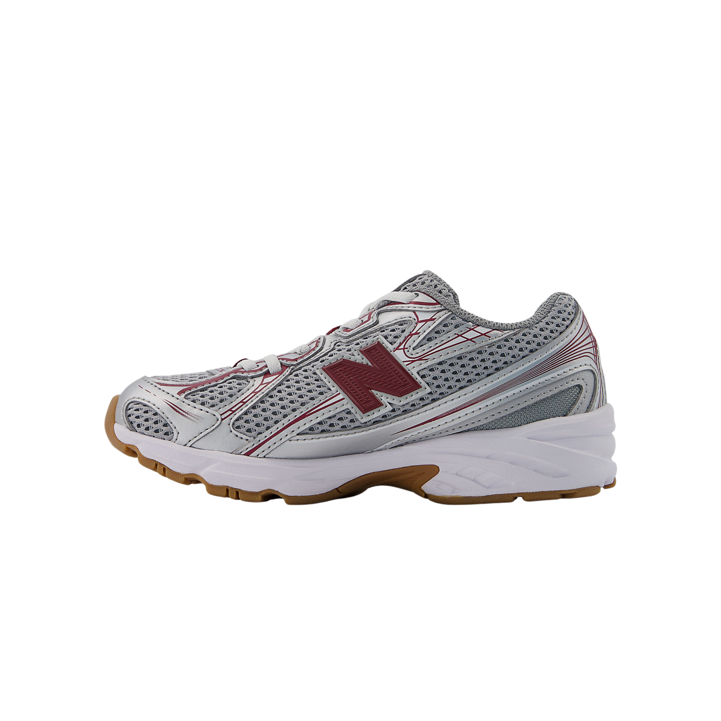 New Balance Kids 740 - Silver Metalic Monarch Burgundy