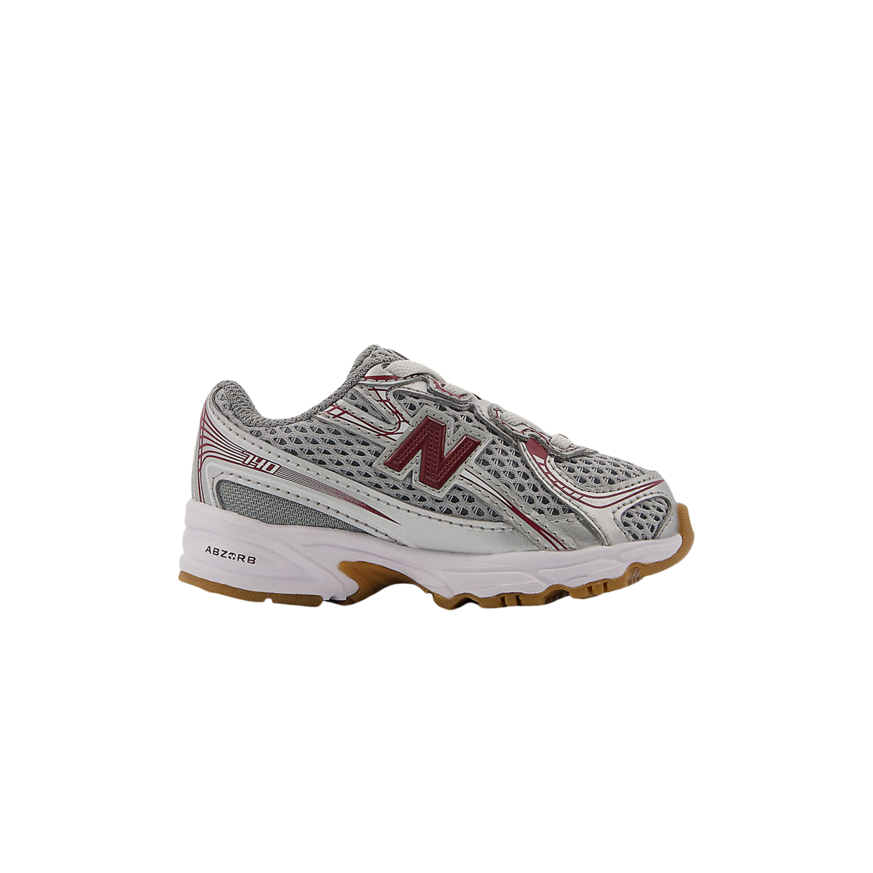 New Balance Toddler 740 - Silver Metalic Monarch Burgundy