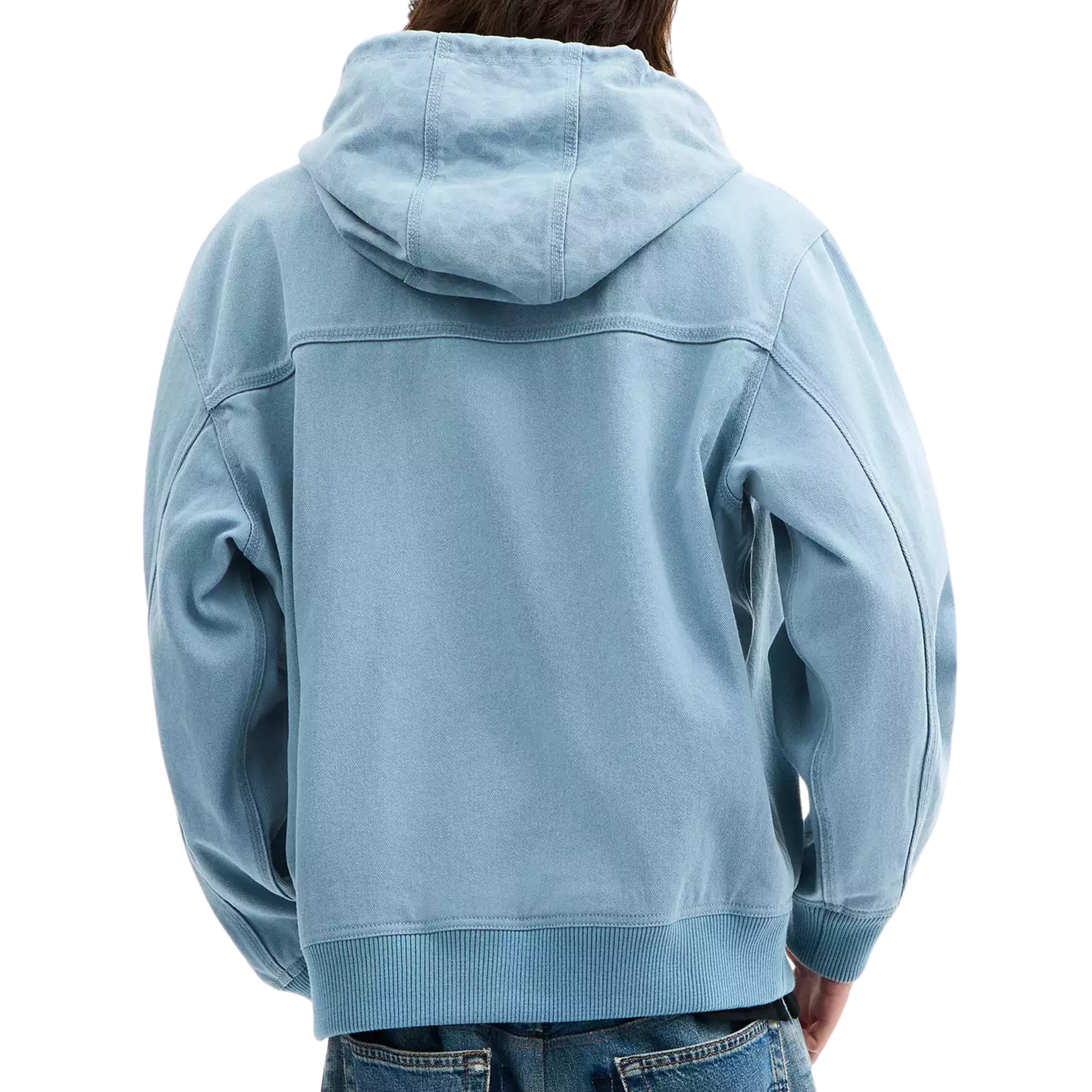 COACH Men Denim Hooded Zip Jacket - Mountain Spring