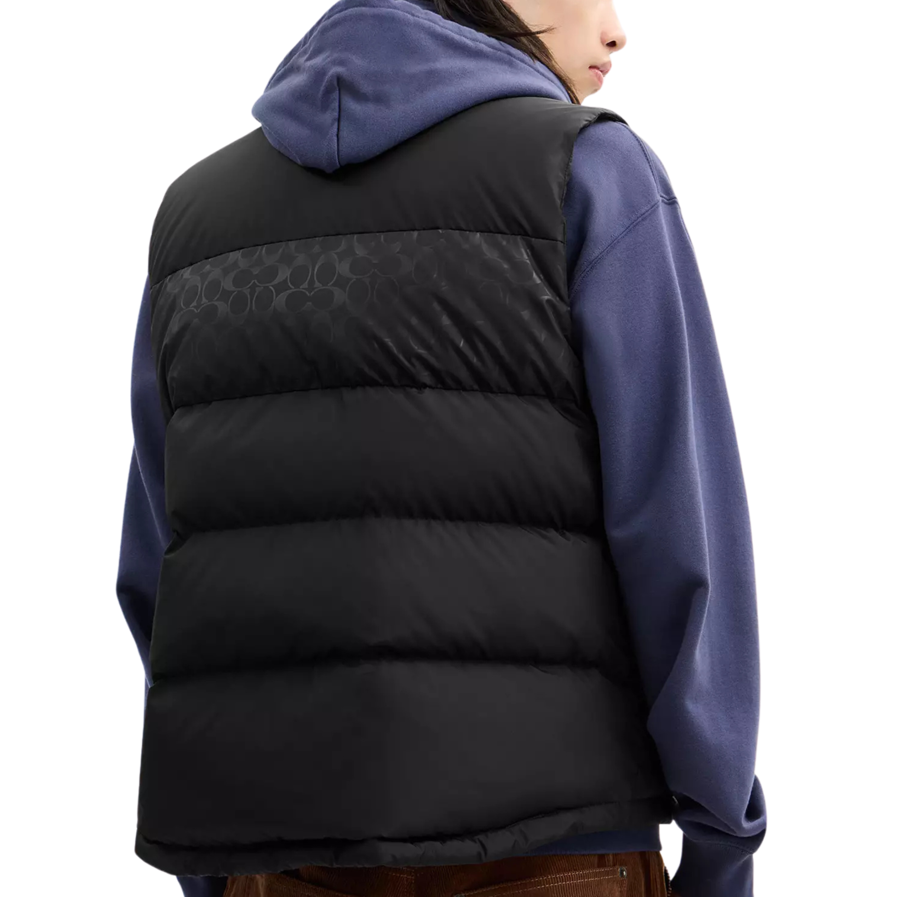 COACH Men Reversible Down Vest - Black