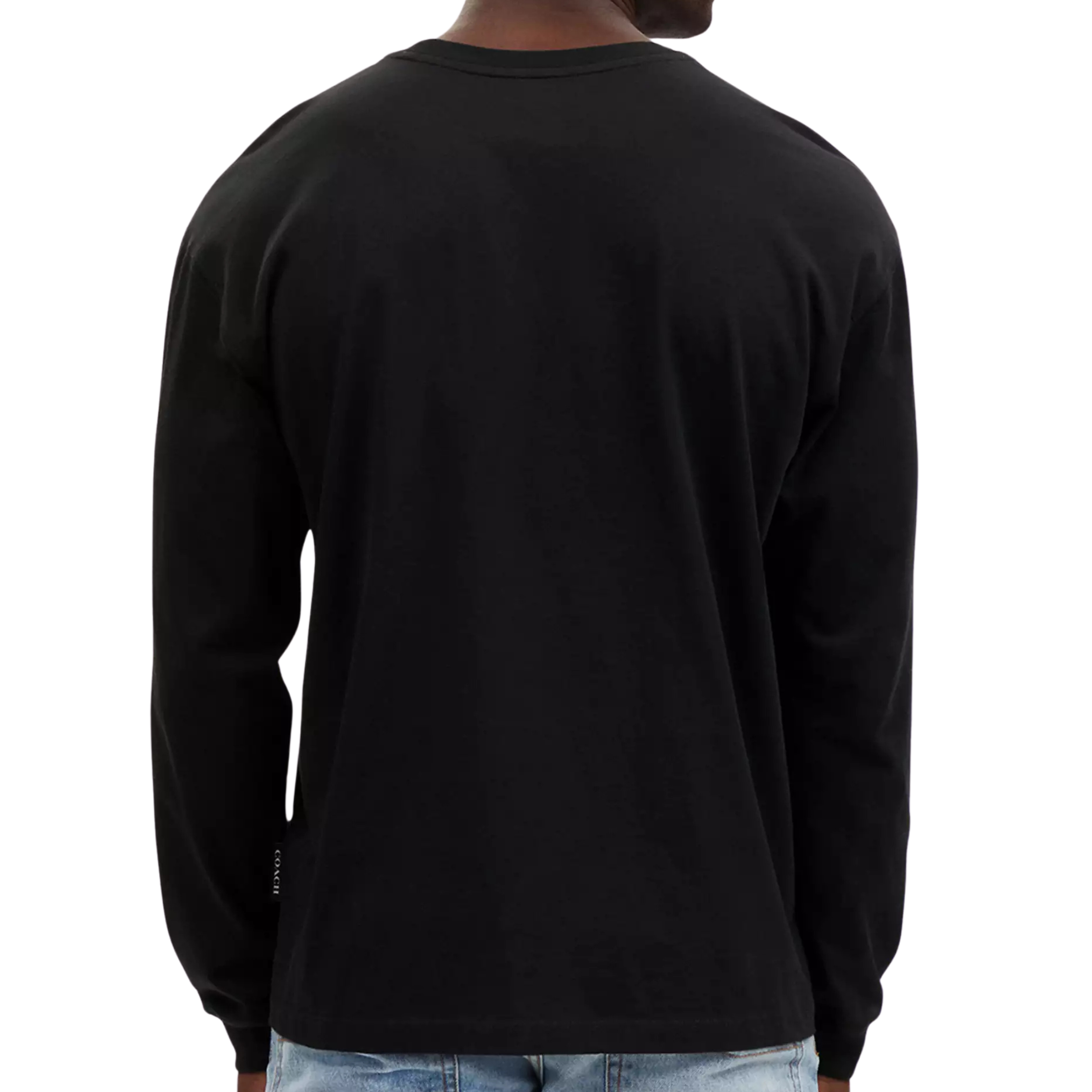 COACH Men Long Sleeve T Shirt - Black