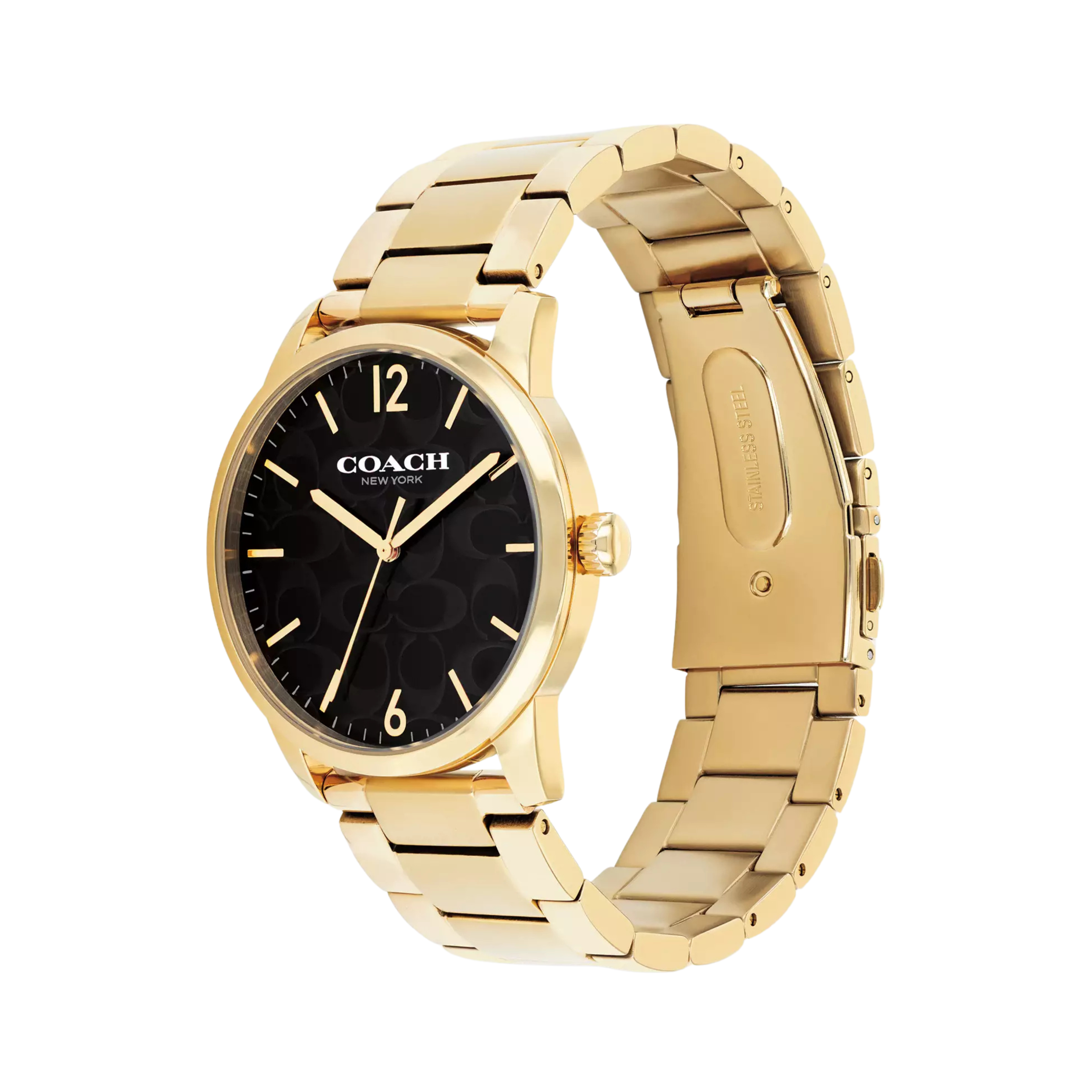 COACH Men Keane Watch Gift Set 39 Mm - Gold Black