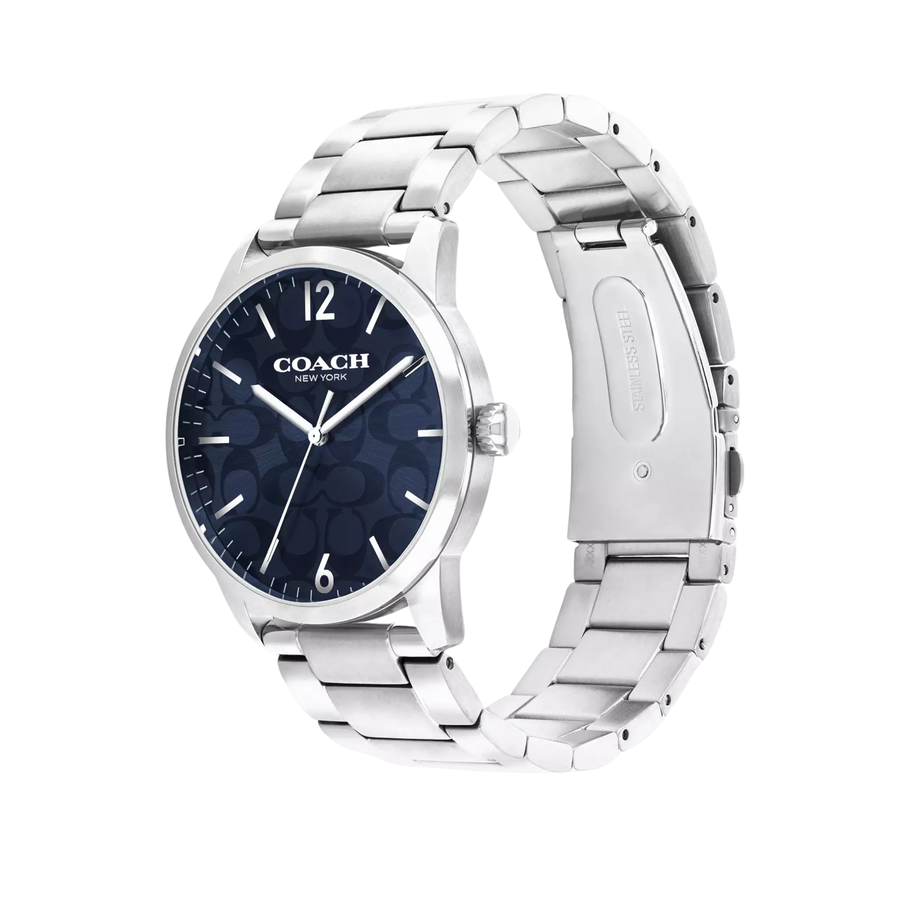 COACH Men Keane Watch Gift Set 39 Mm - Stainless Steel Saddle