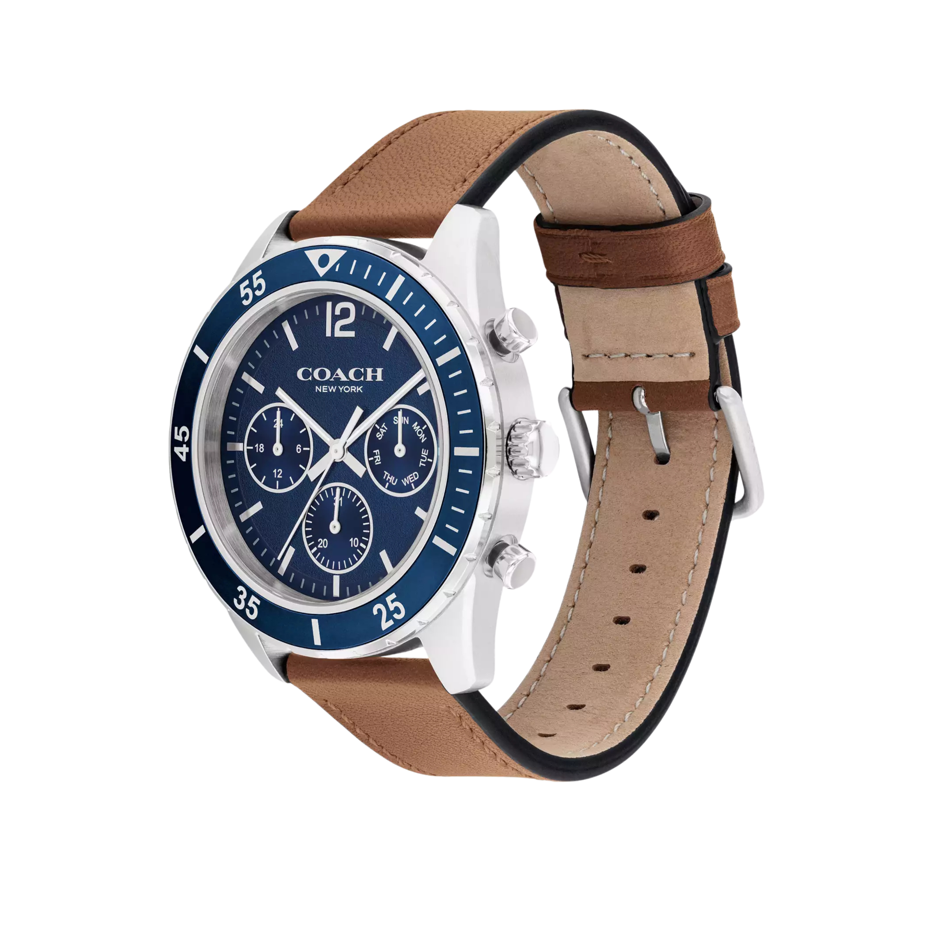 COACH Men Cole Watch 44 Mm - Saddle