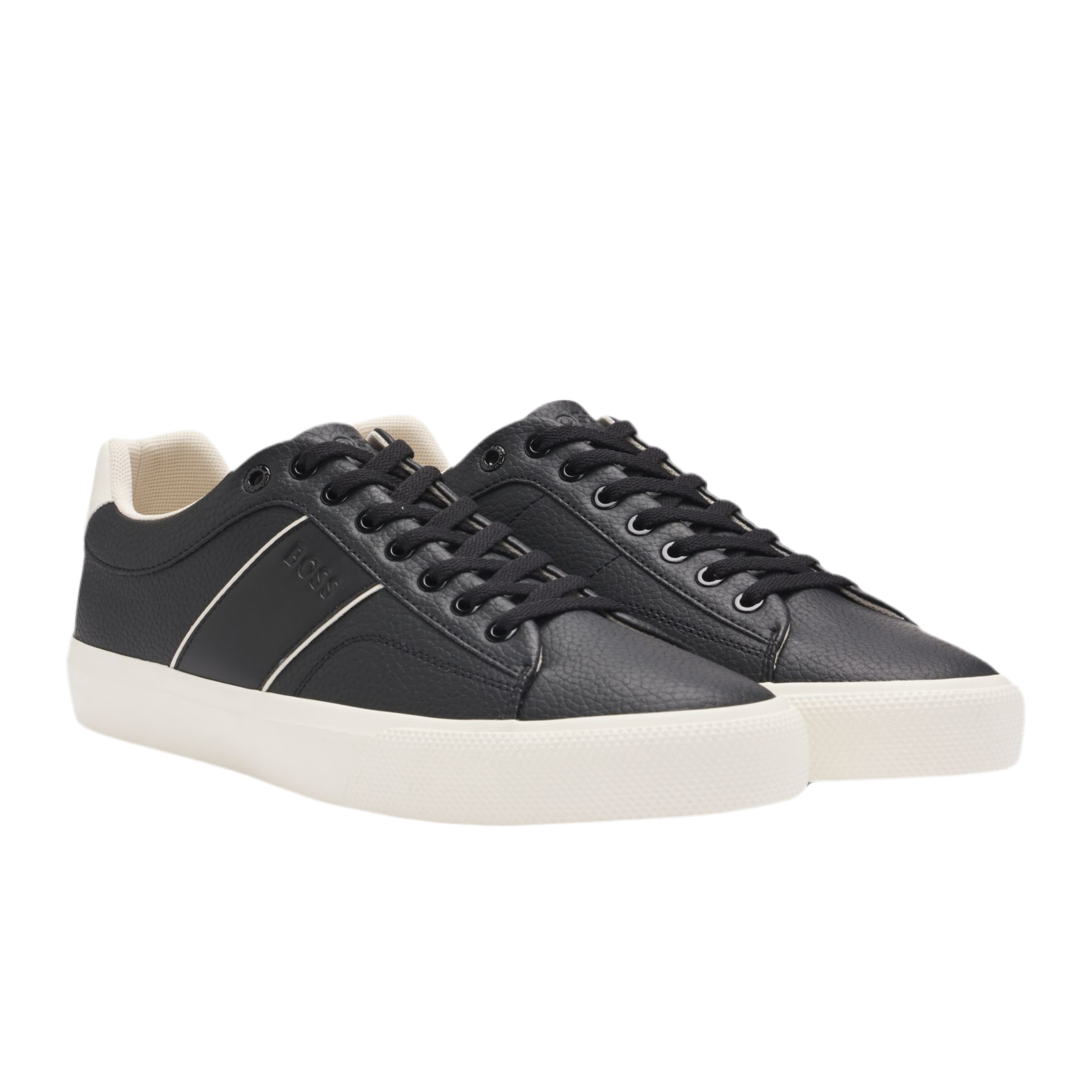 Hugo Boss Men Faux Leather Trainers - Black