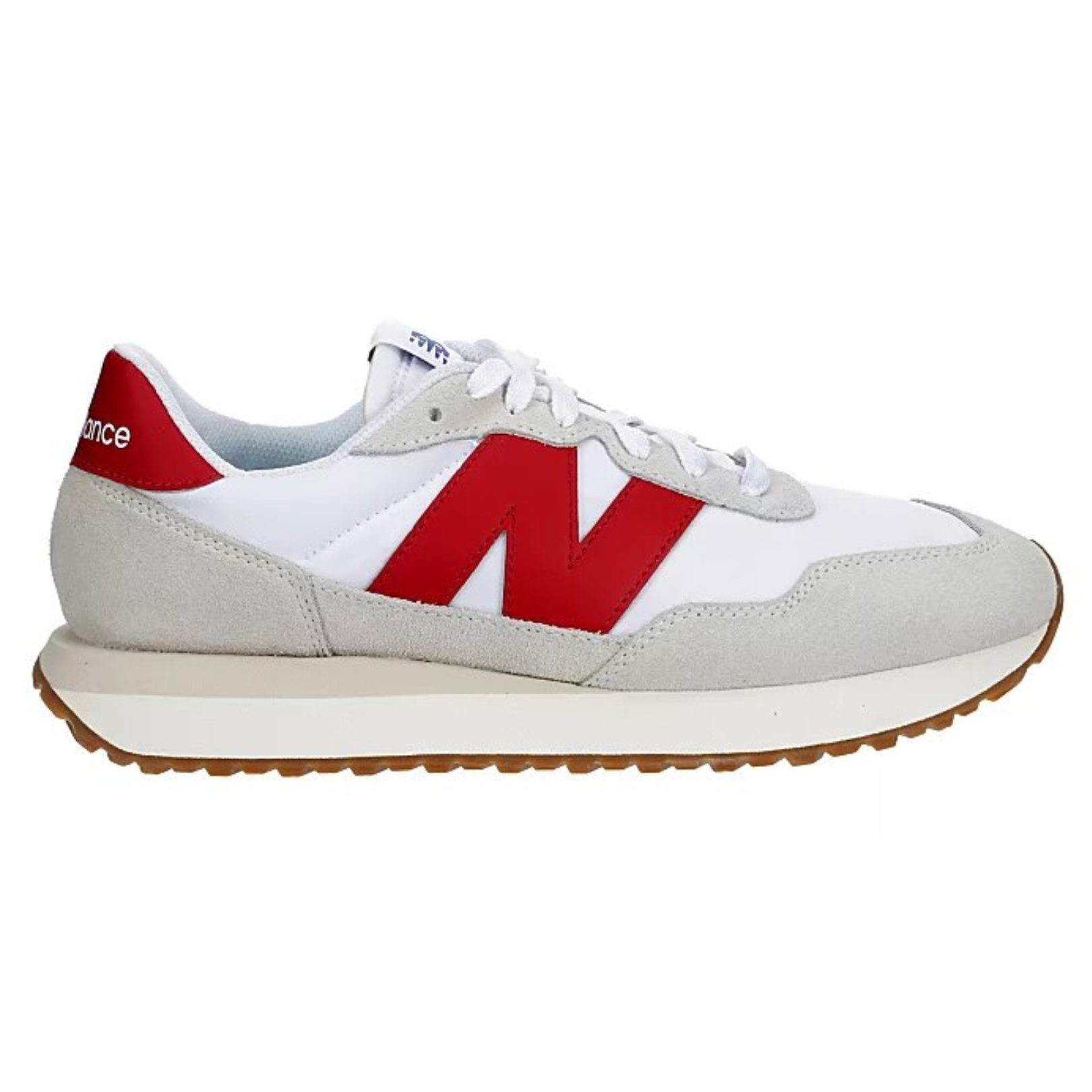 New Balance Men 237 Sneaker White N Red