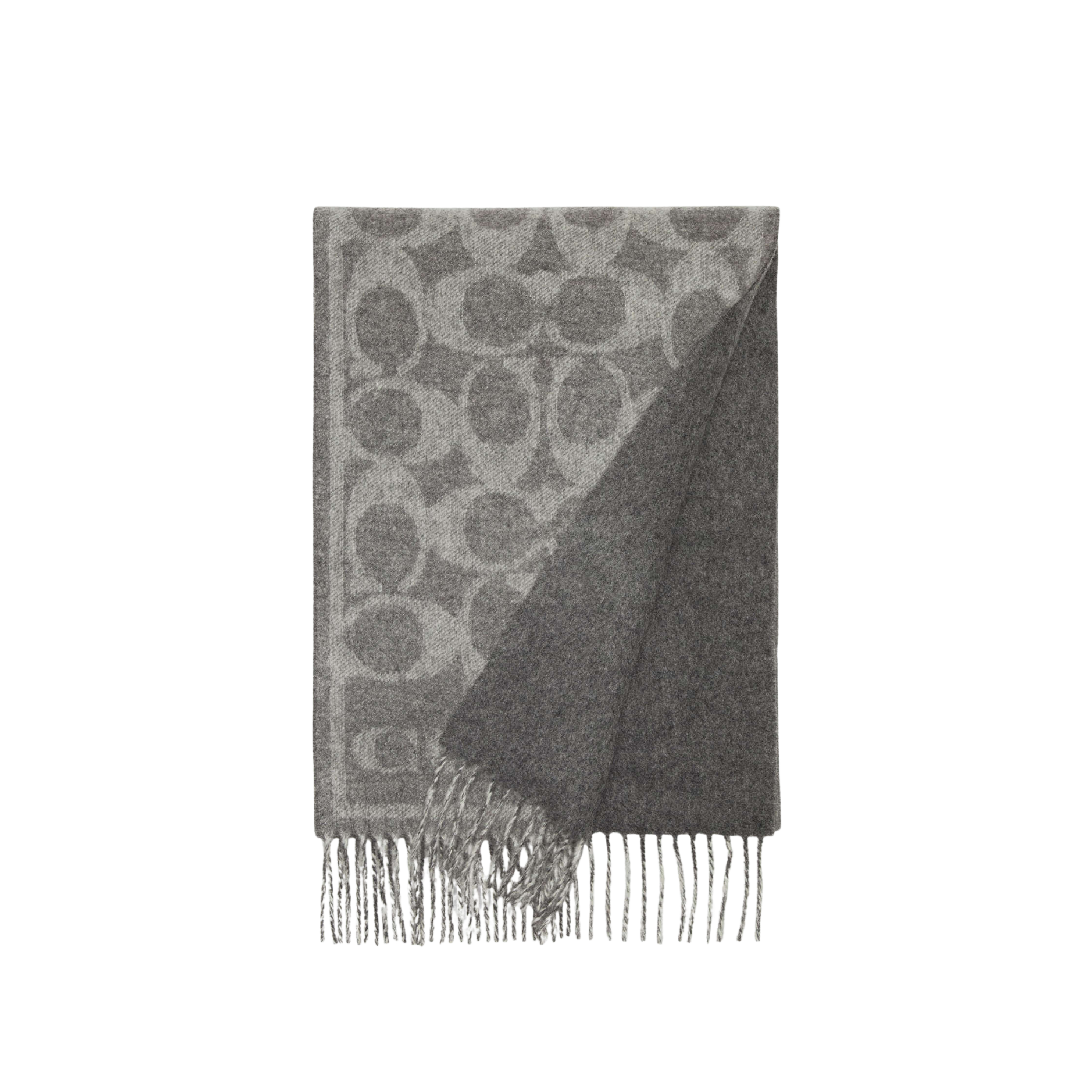 Coach Reversible Signature Cashmere Muffler - Dove Grey