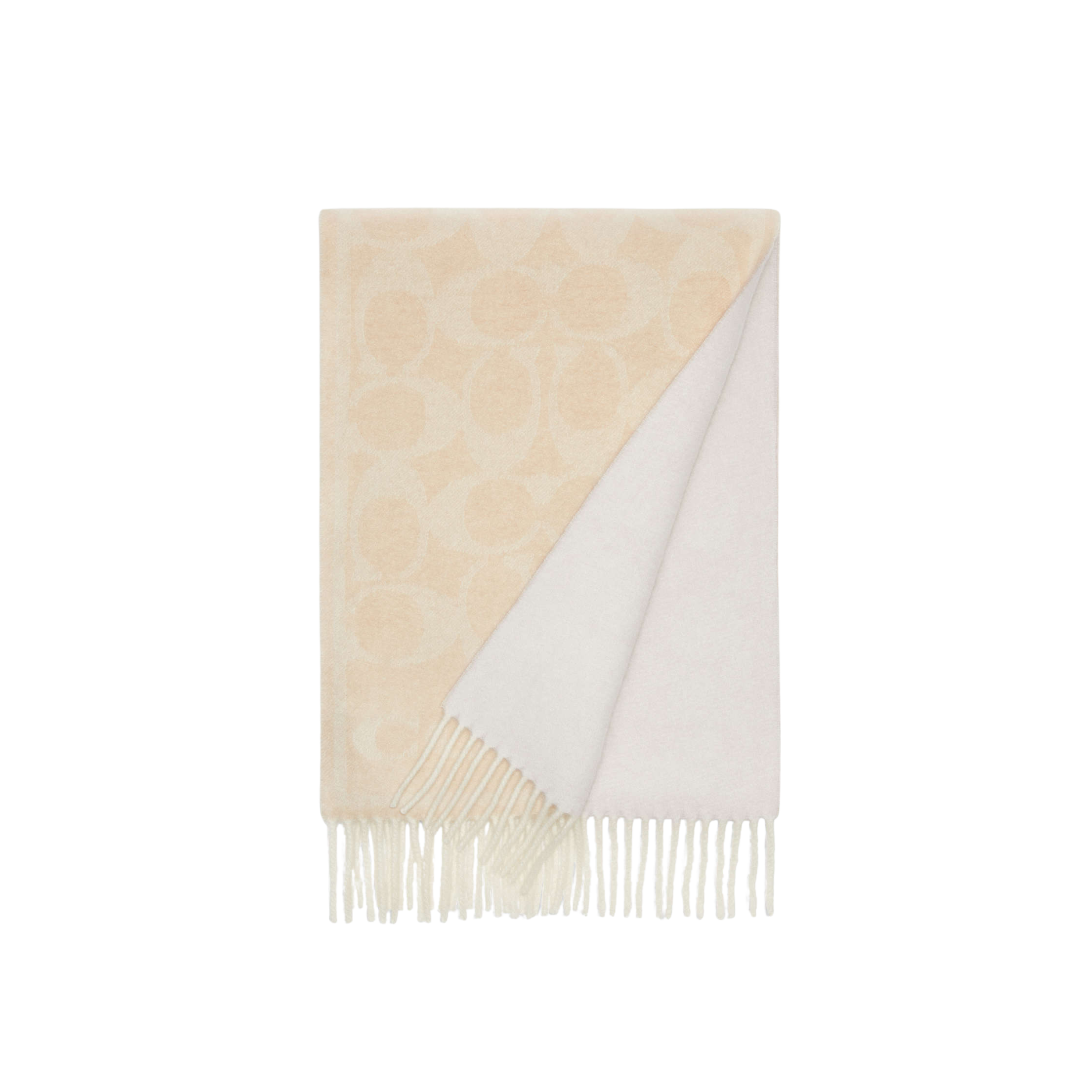 Coach Reversible Signature Cashmere Muffler - Chalk