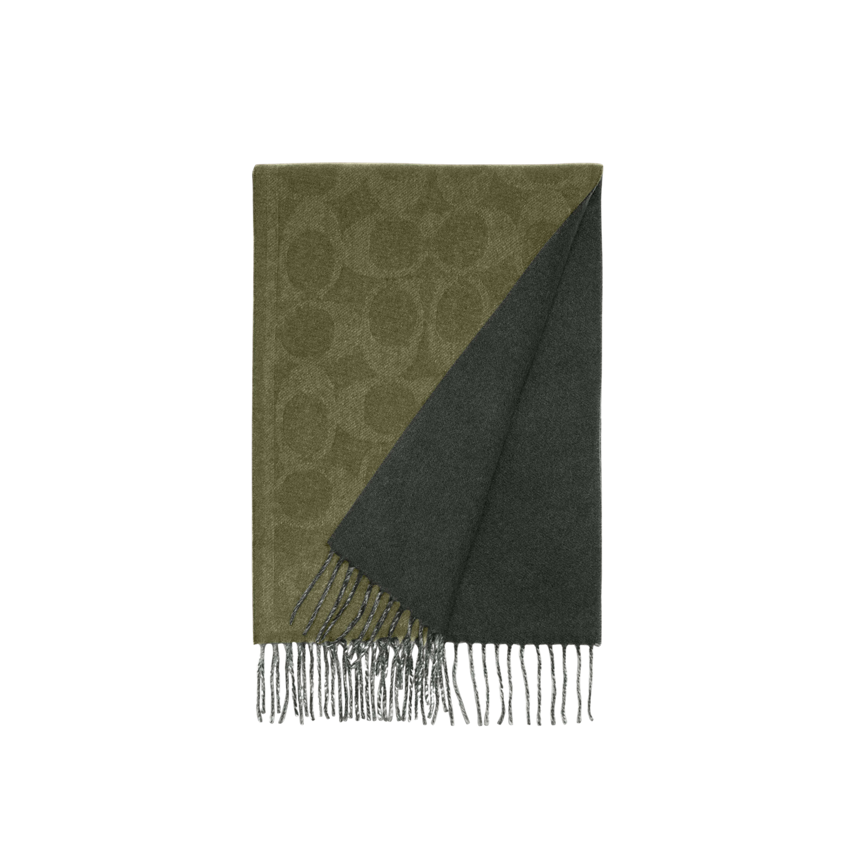 Coach Reversible Signature Cashmere Muffler - Olive
