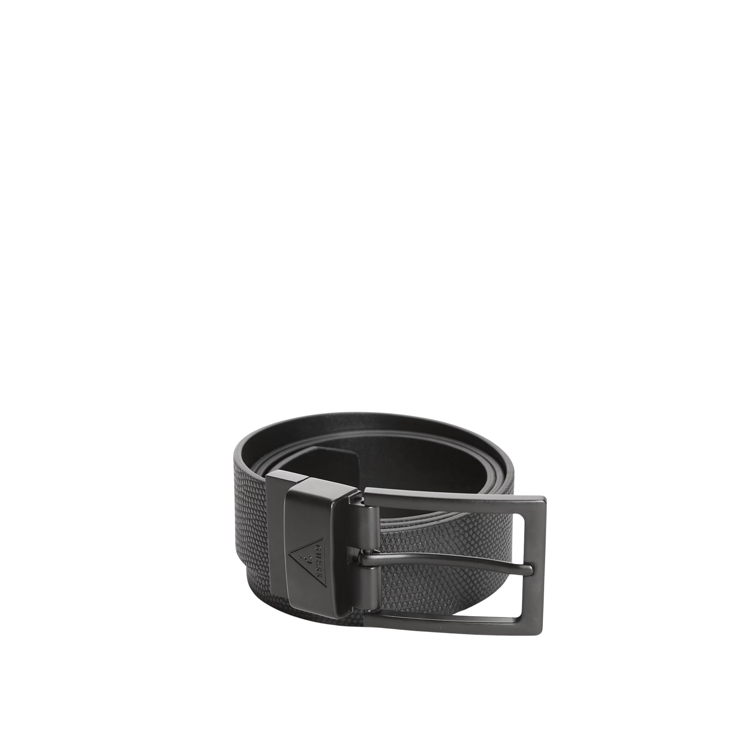 Guess Men Reversible Snakeskin-Embossed Belt - Black