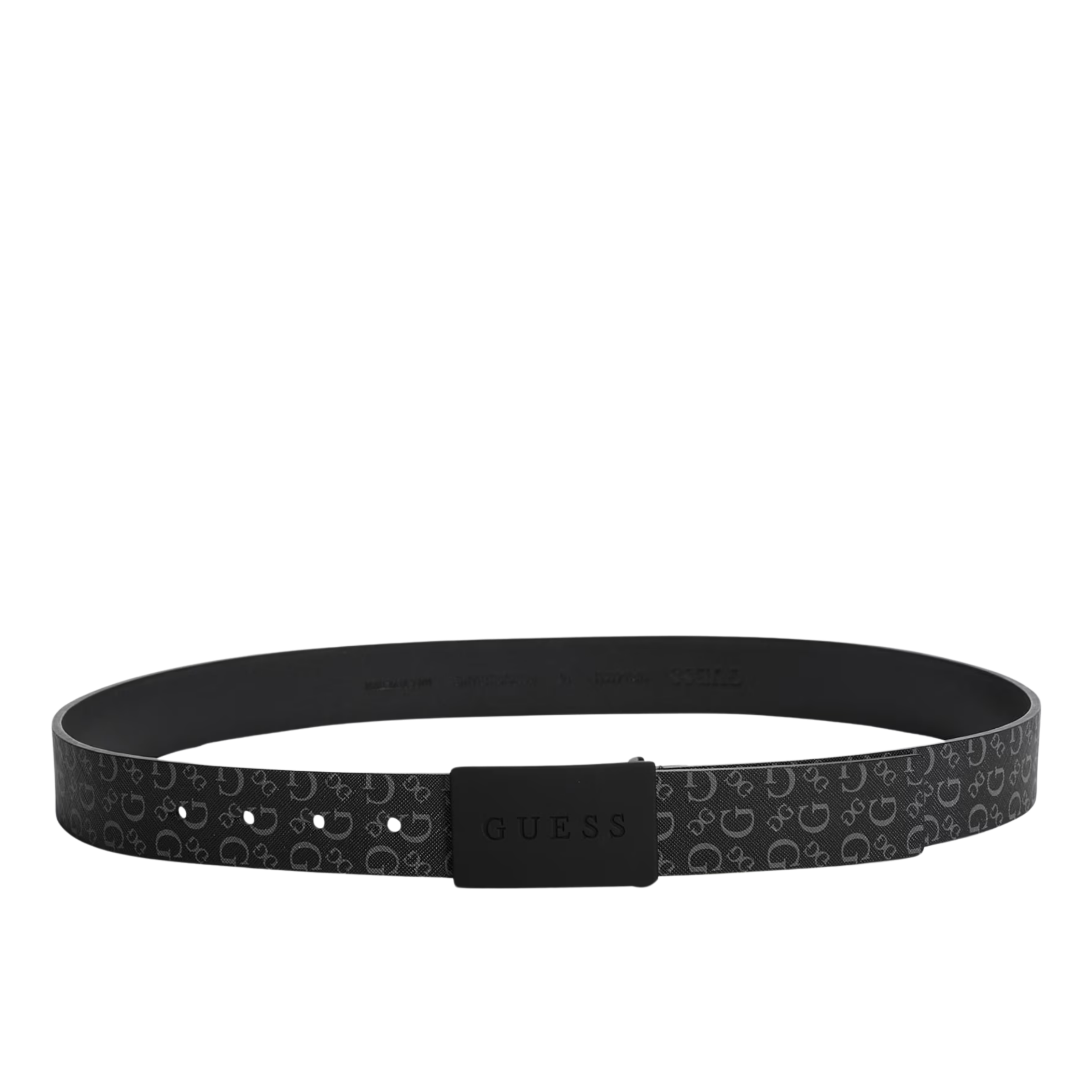 Guess Men Logo Plaque Belt - Black