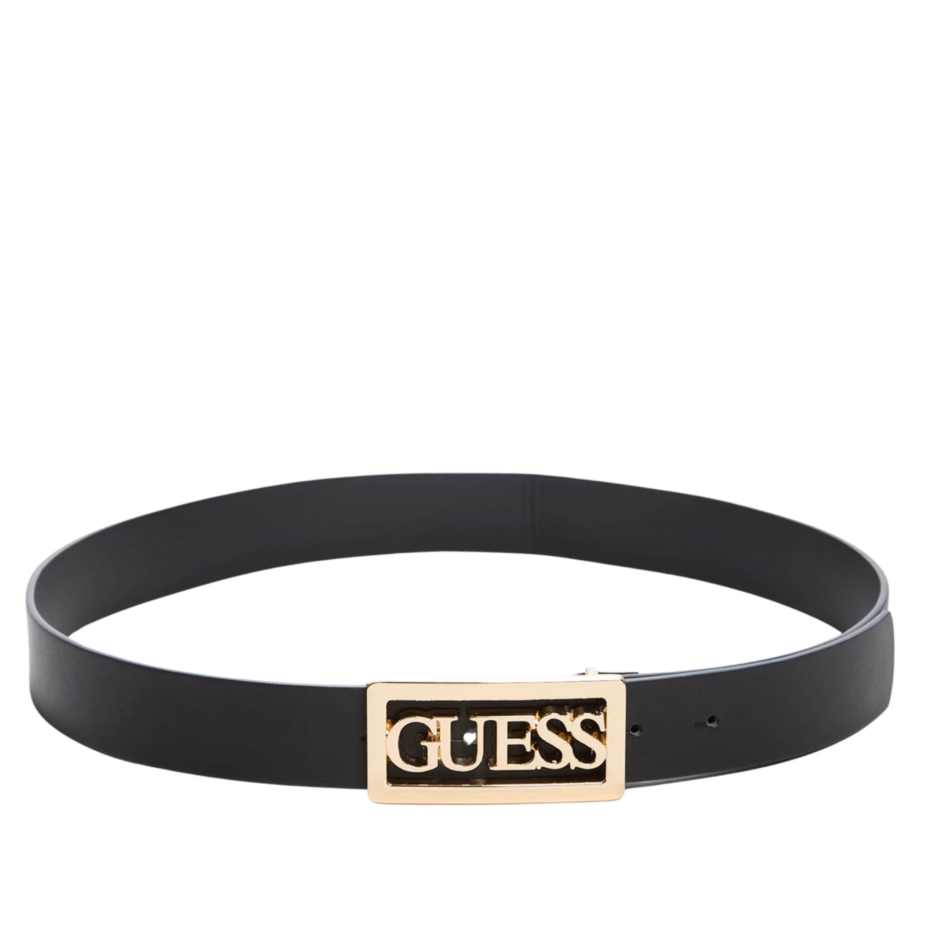 Guess Women Cutout Logo Plaque Belt - Black