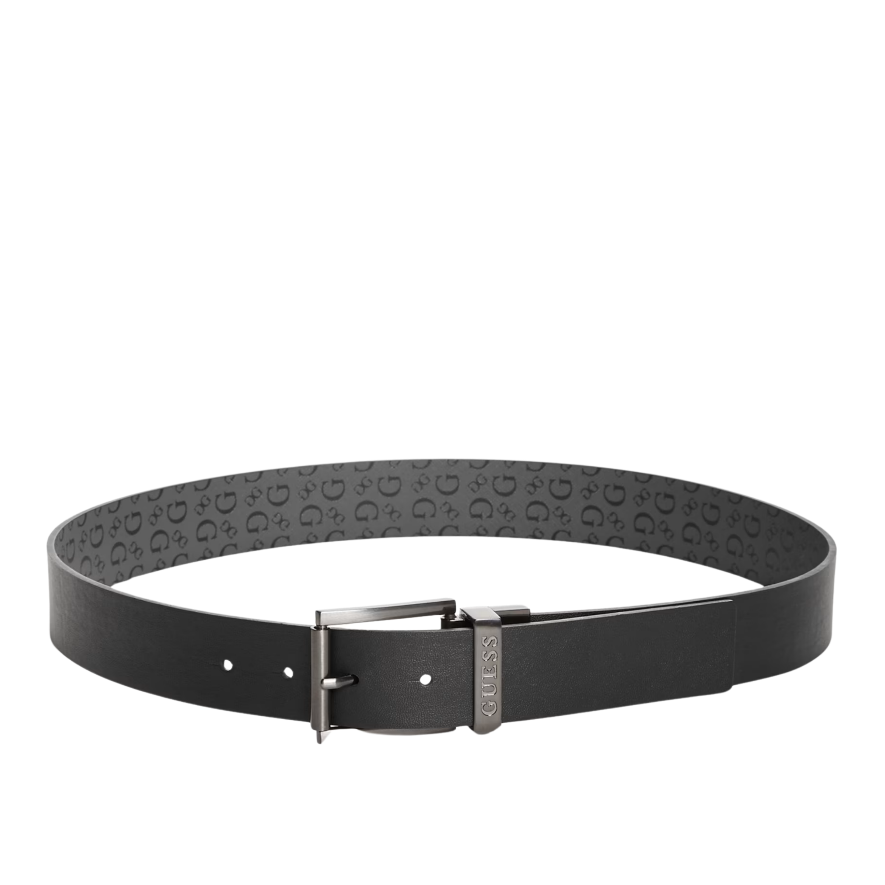 Guess Men Logo Reversible Belt - Black