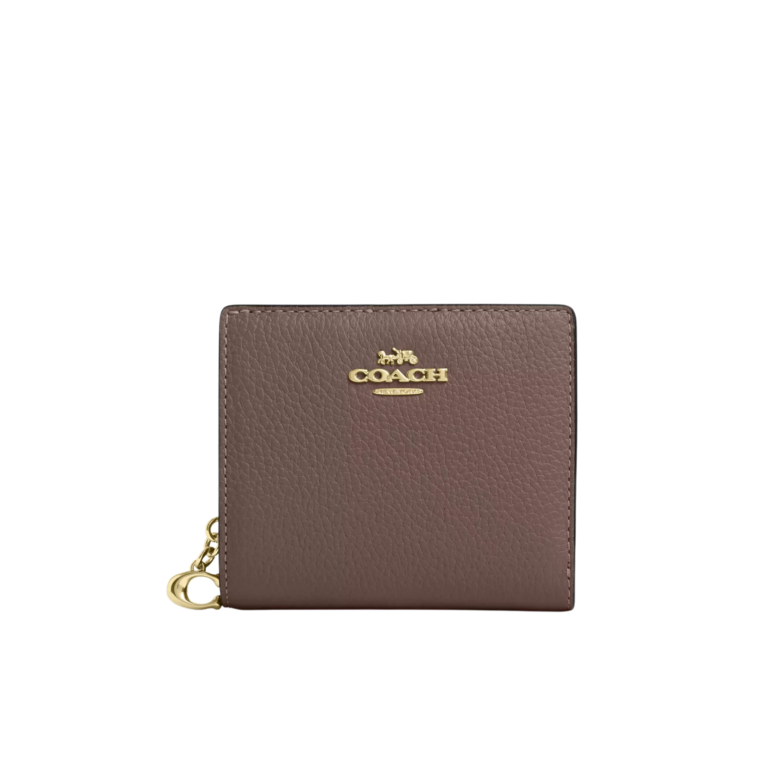 COACH Women Snap Wallet - Gold Dark Stone