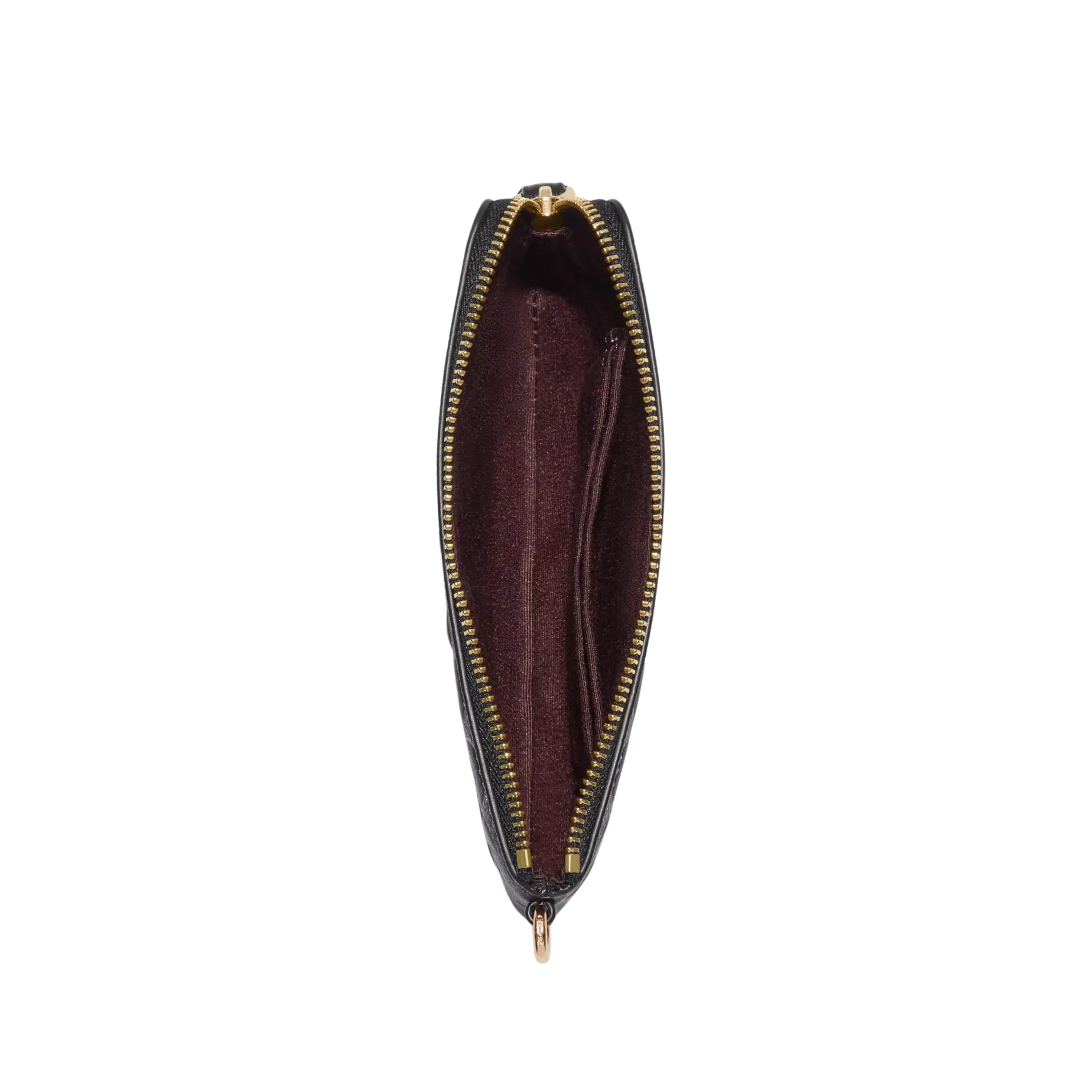 COACH Women Boxed Corner Zip Wristlet - Gold Black