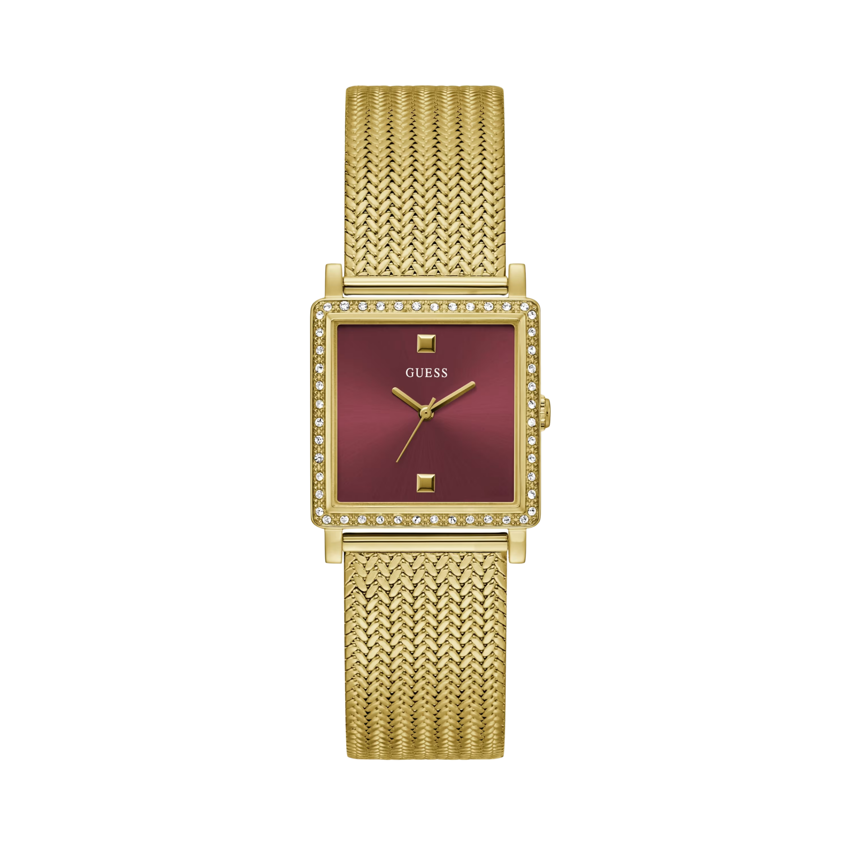 Guess Women Red and Gold-Tone Analog Watch - Gold